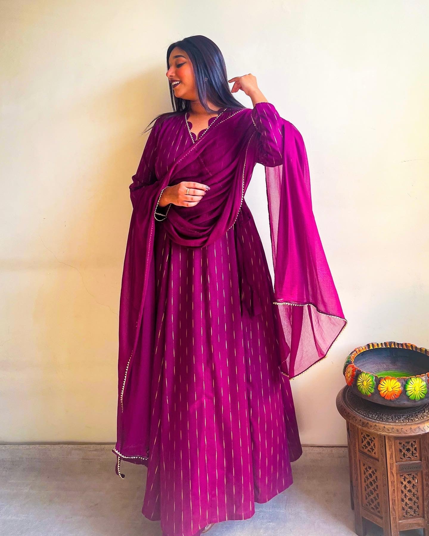 Mehr Zari Wrap Dress Set