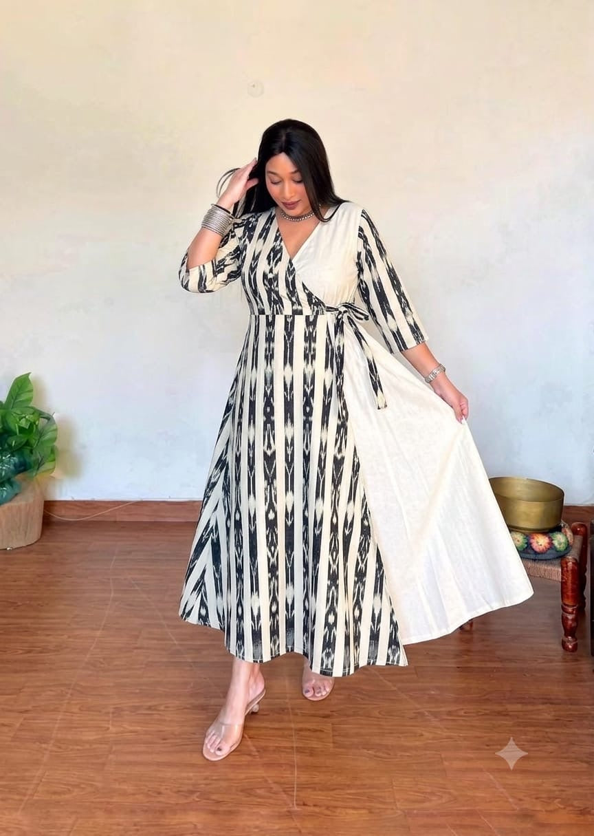 Nyra Ikkat Wrap Dress