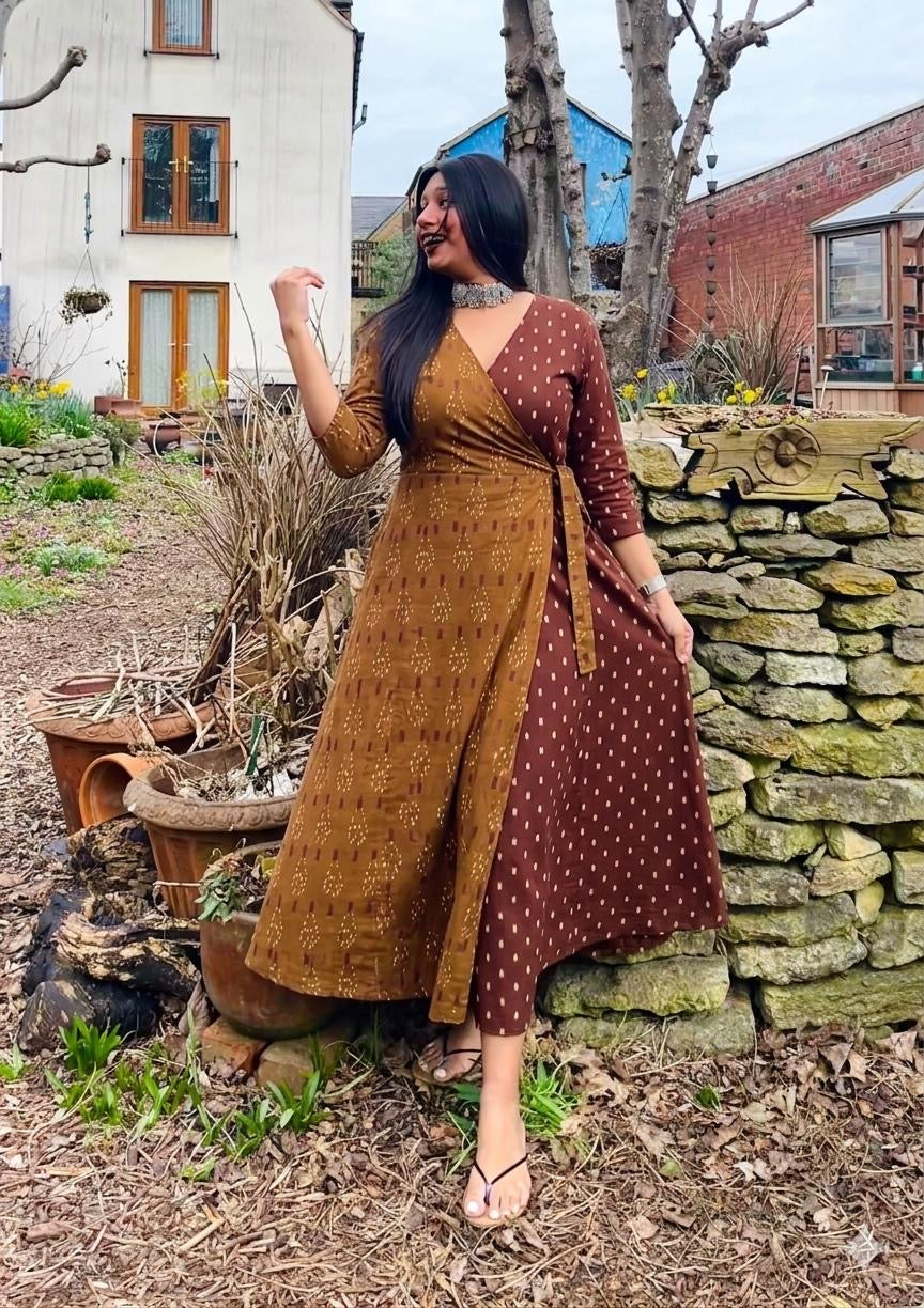 Yara Half & Half Wrap Dress