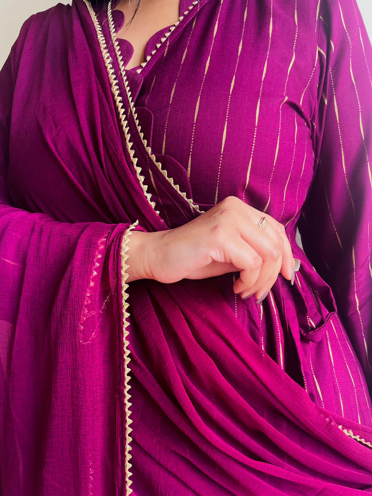 Mehr Zari Wrap Dress Set