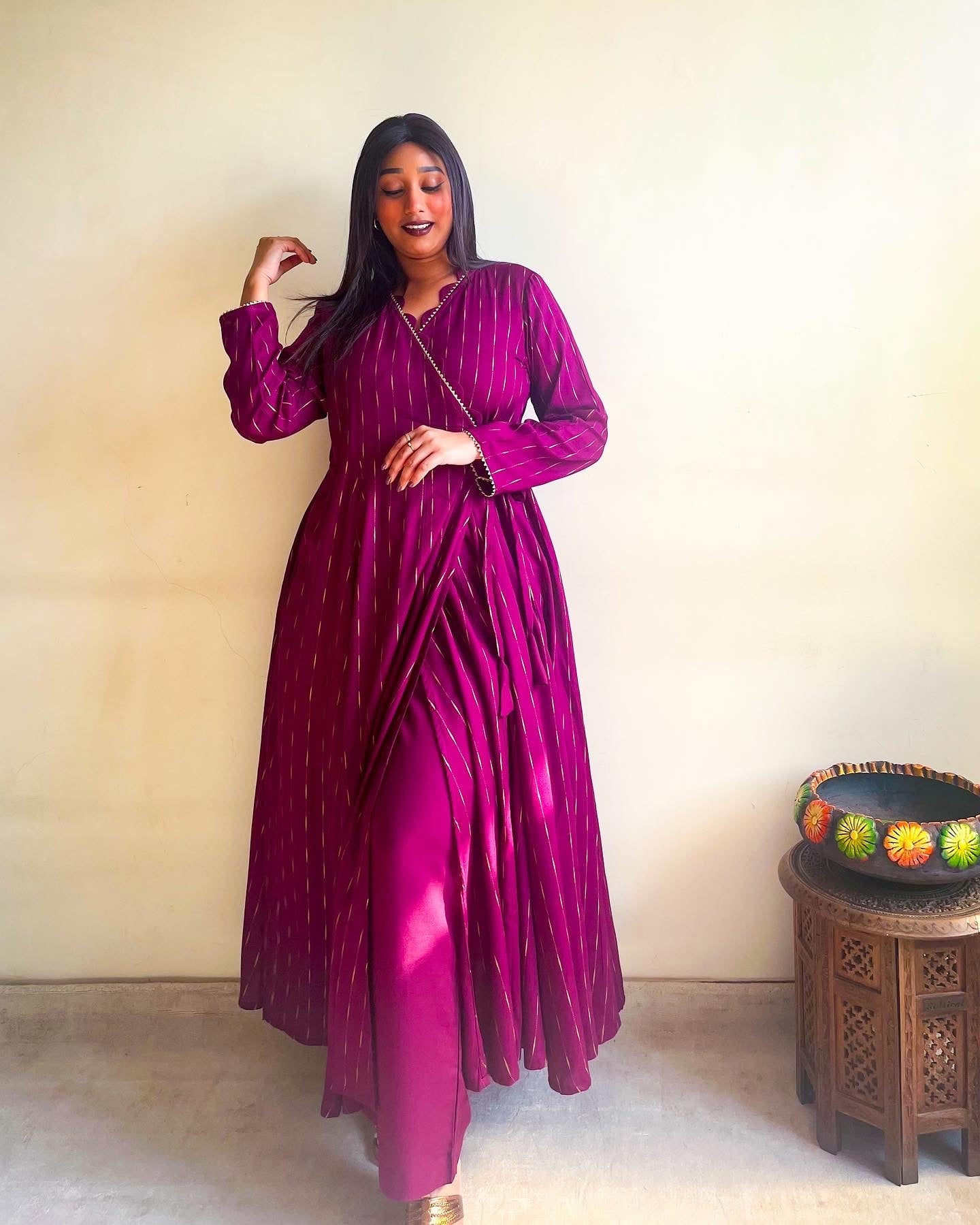 Mehr Zari Wrap Dress Set