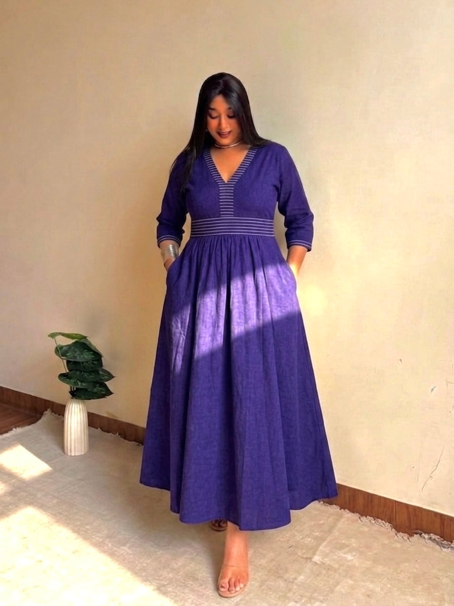 Lea Ikat Fit & Flare Dress
