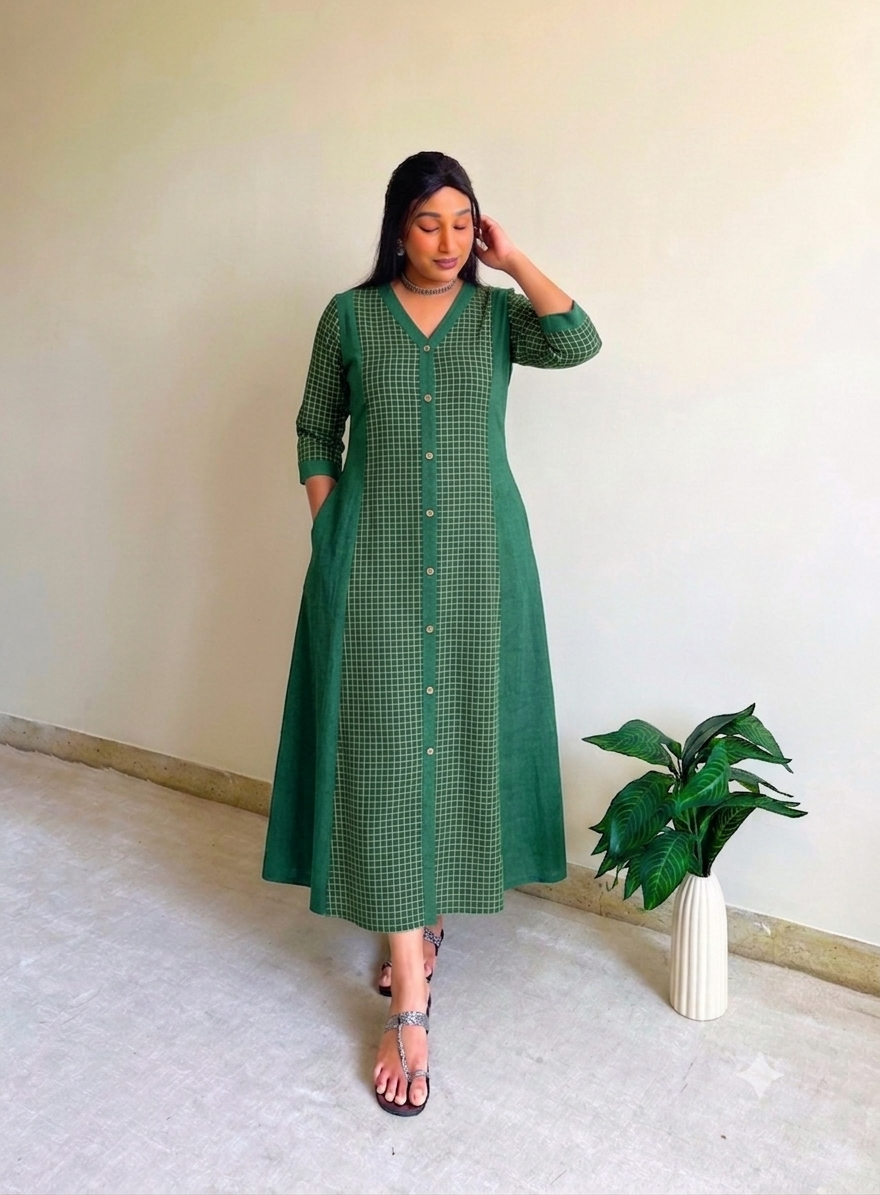 Zahra A-line Patchwork Dress