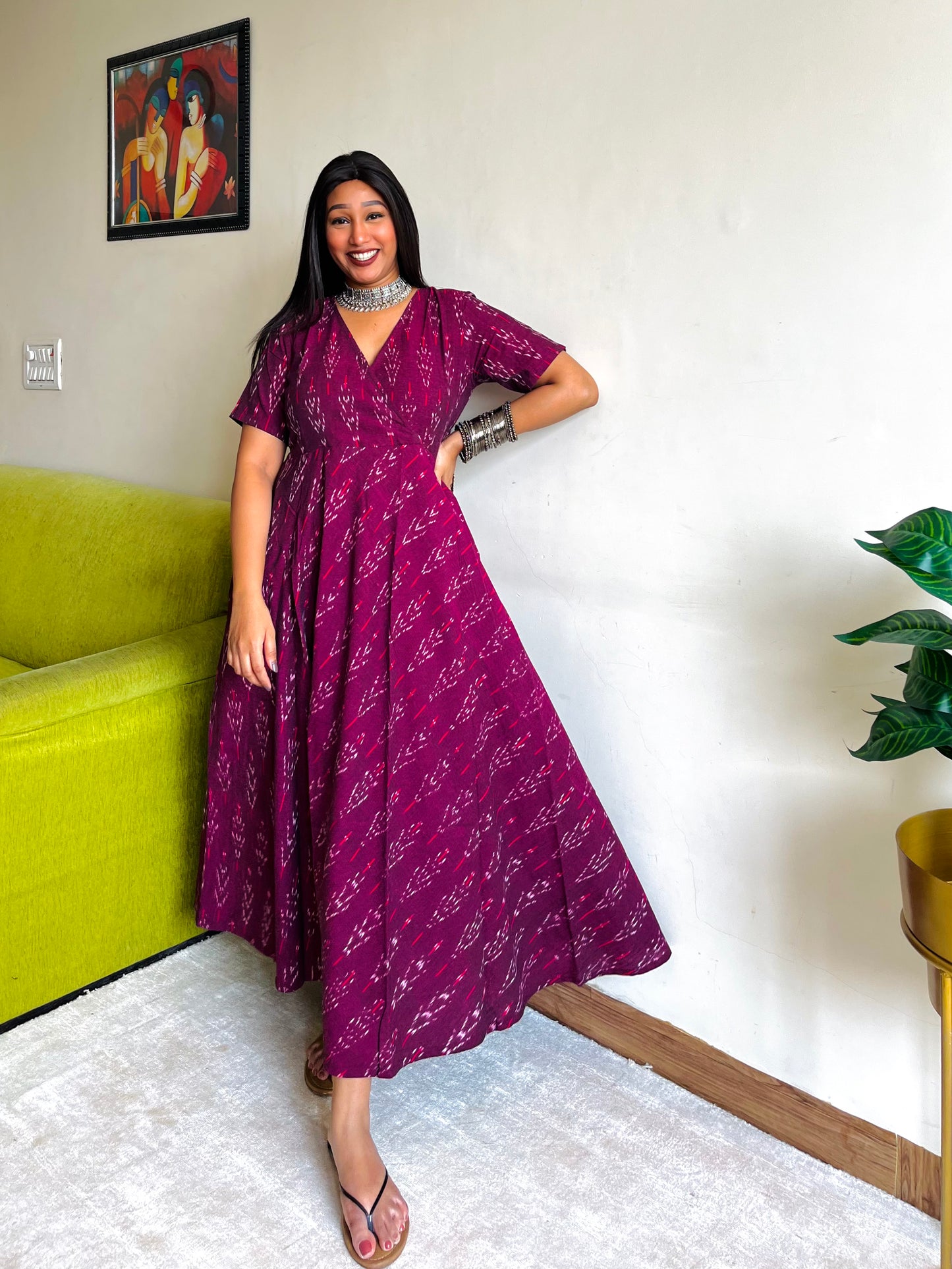 Lily Magenta Wrap Anarkali