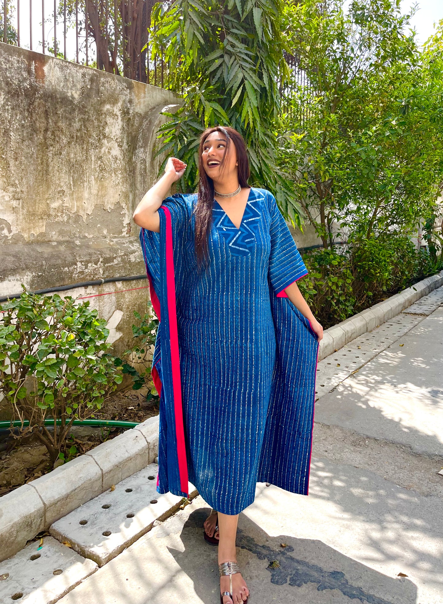 Nida Indigo Kaftan
