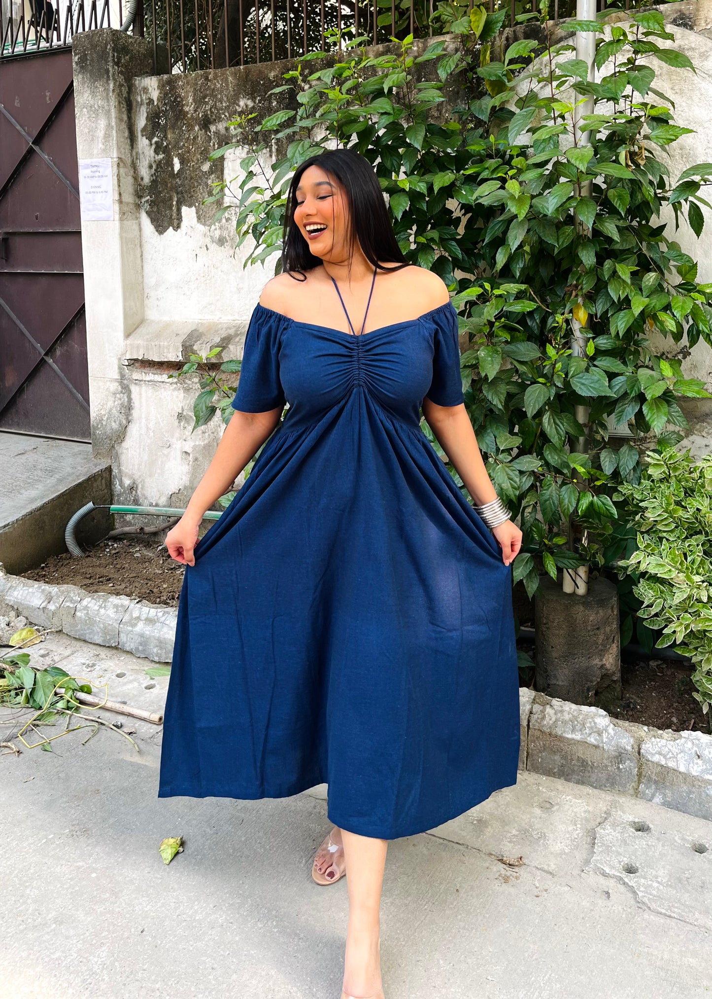 Navy Blue Anabelle Dress