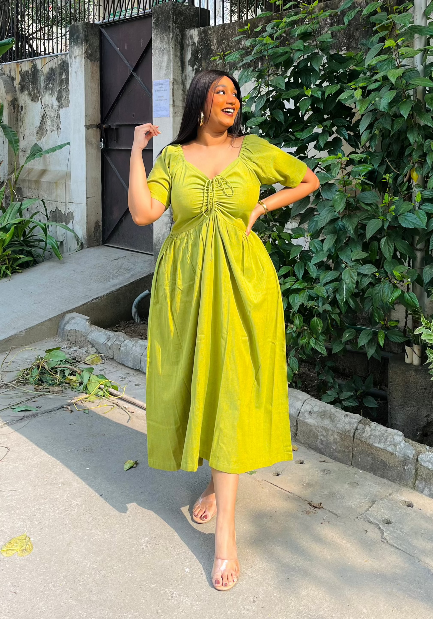 Lime Green Anabelle Dress
