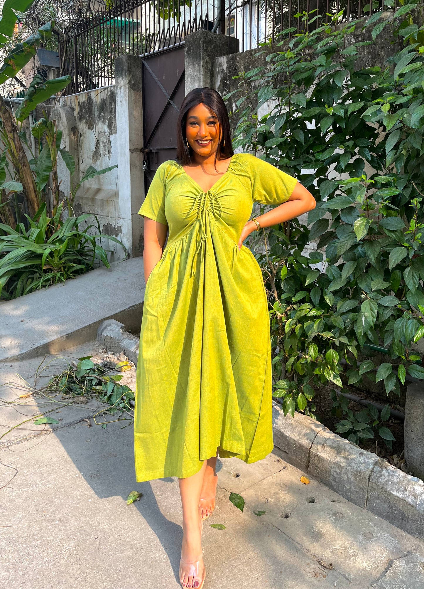 Lime Green Anabelle Dress