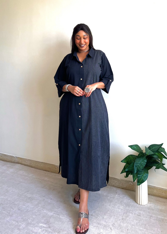 Safah Half & Half Shirt Dress