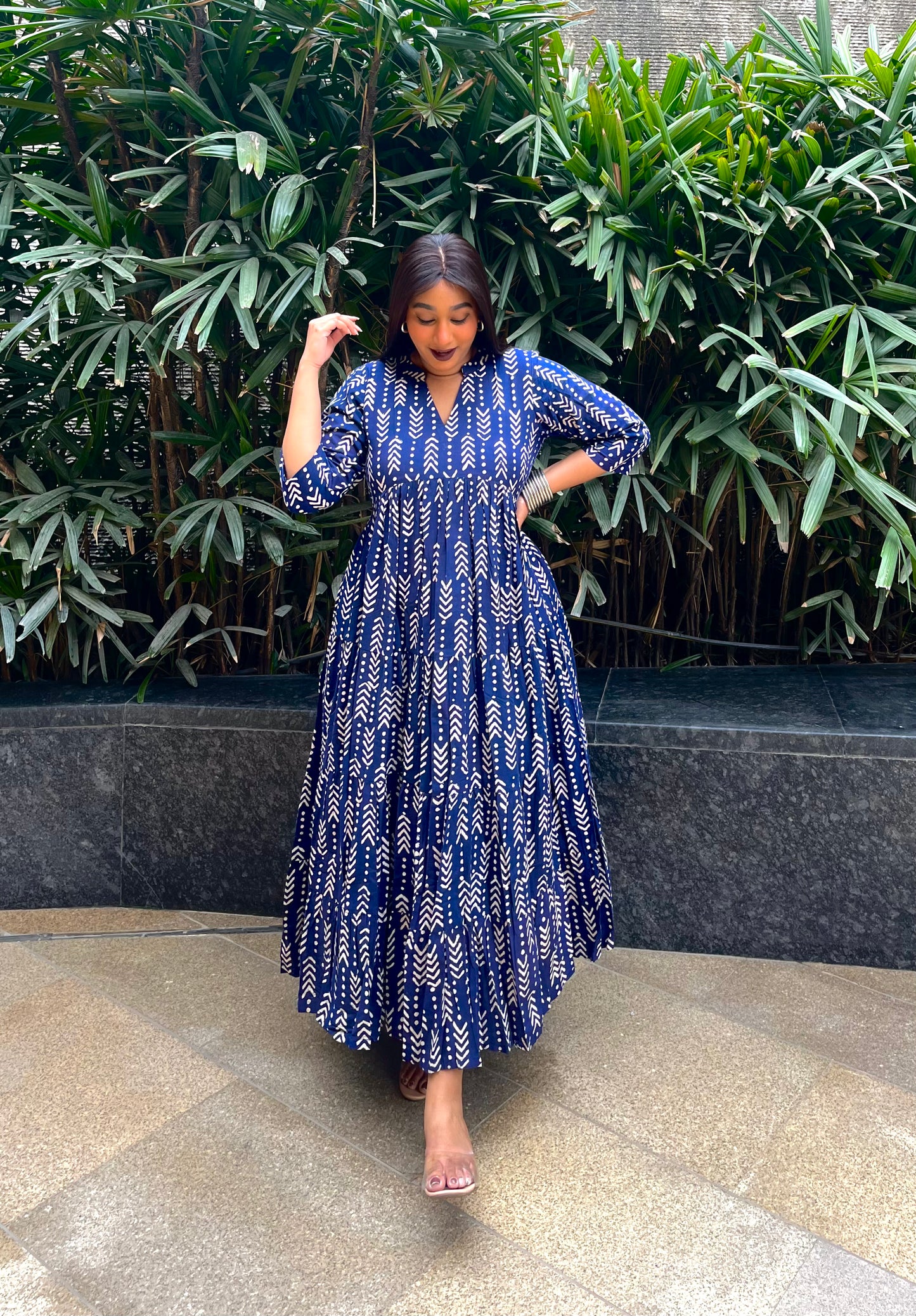 Blue Orchid Tier Dress