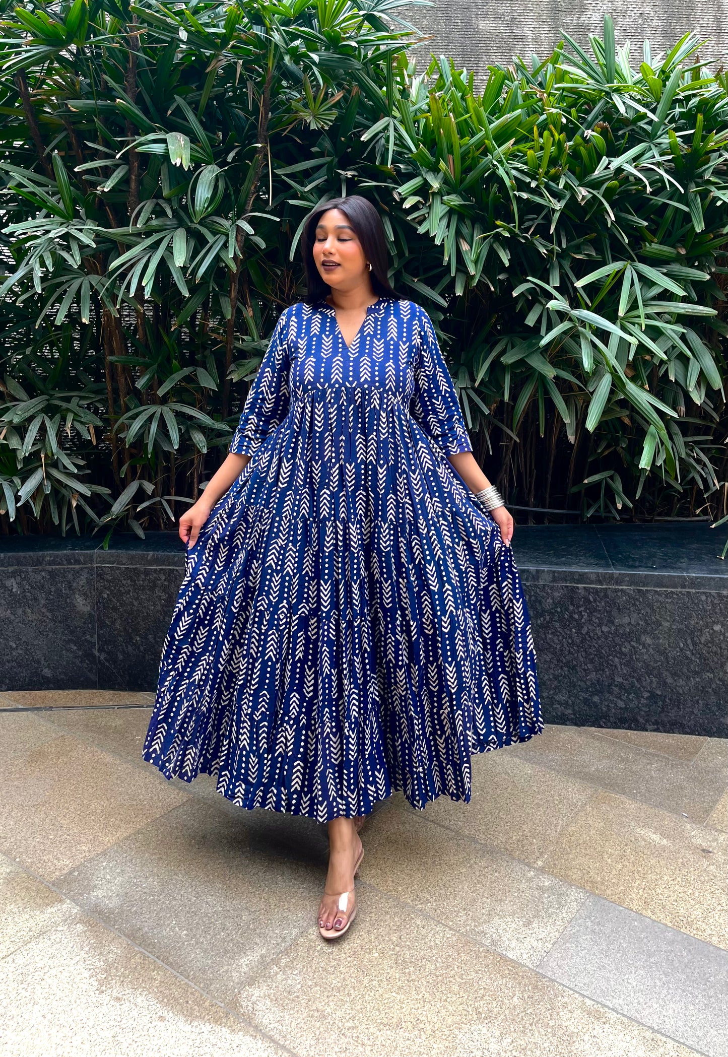 Blue Orchid Tier Dress