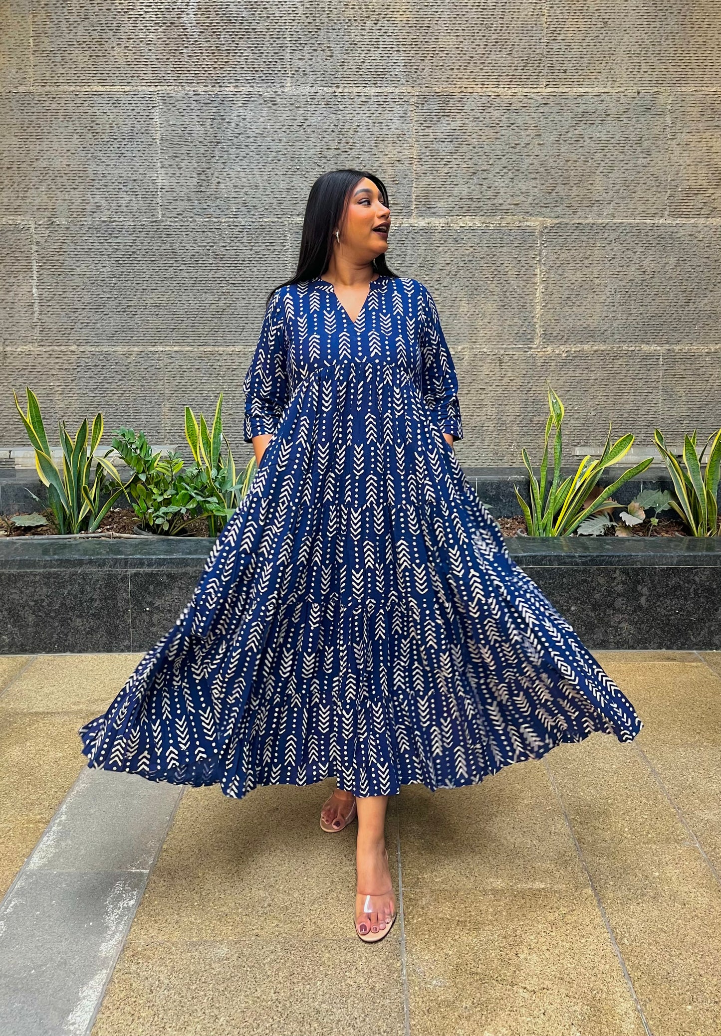 Blue Orchid Tier Dress