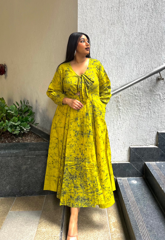 Hazel Yellow Knot Dress