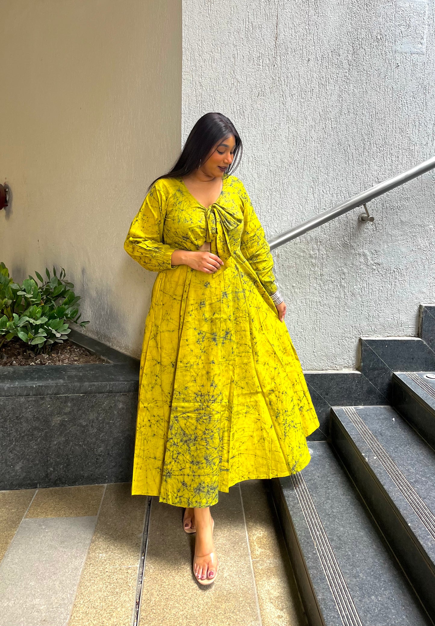 Hazel Yellow Knot Dress