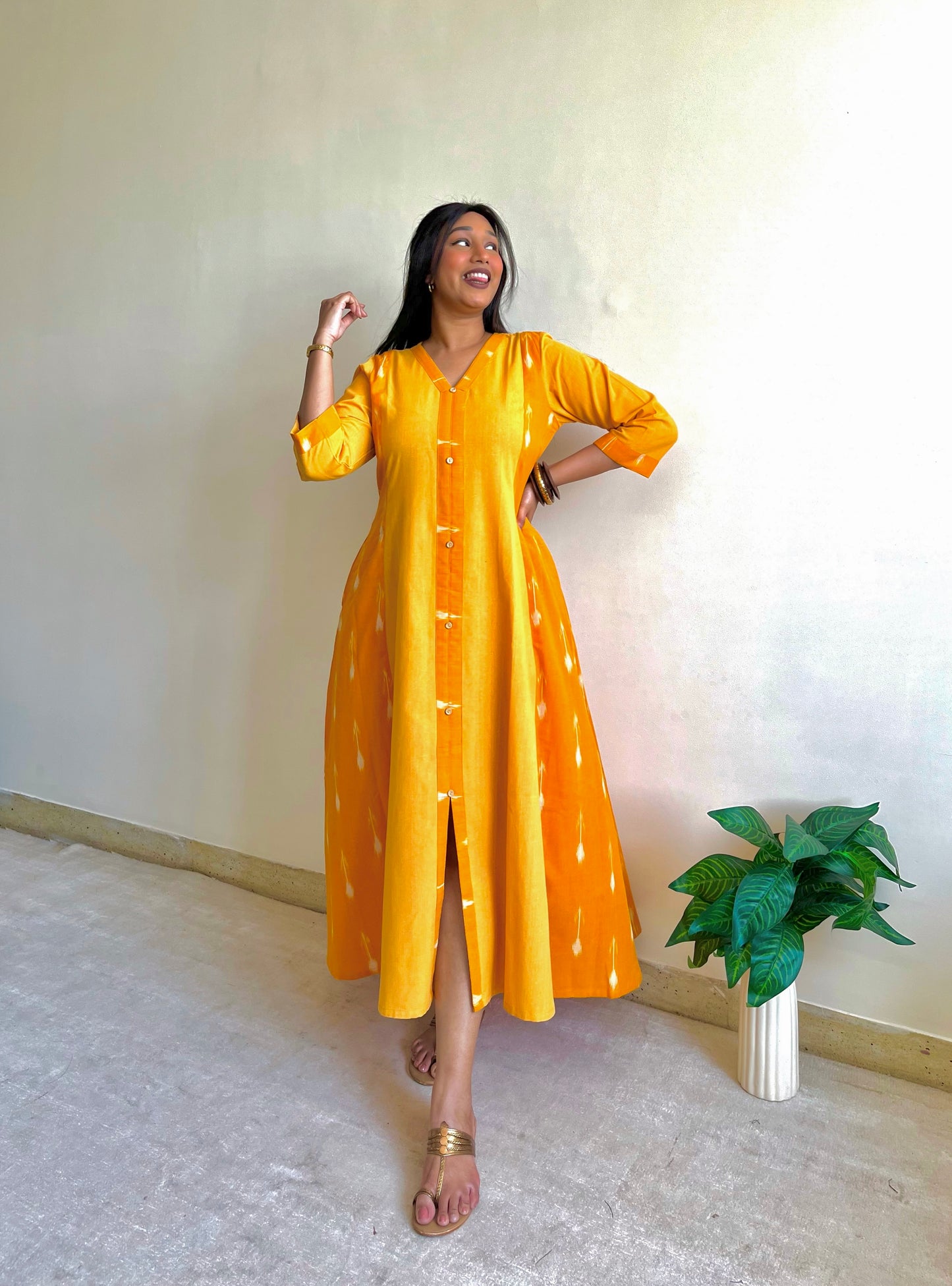 Fiza A-line Patchwork Dress (S)