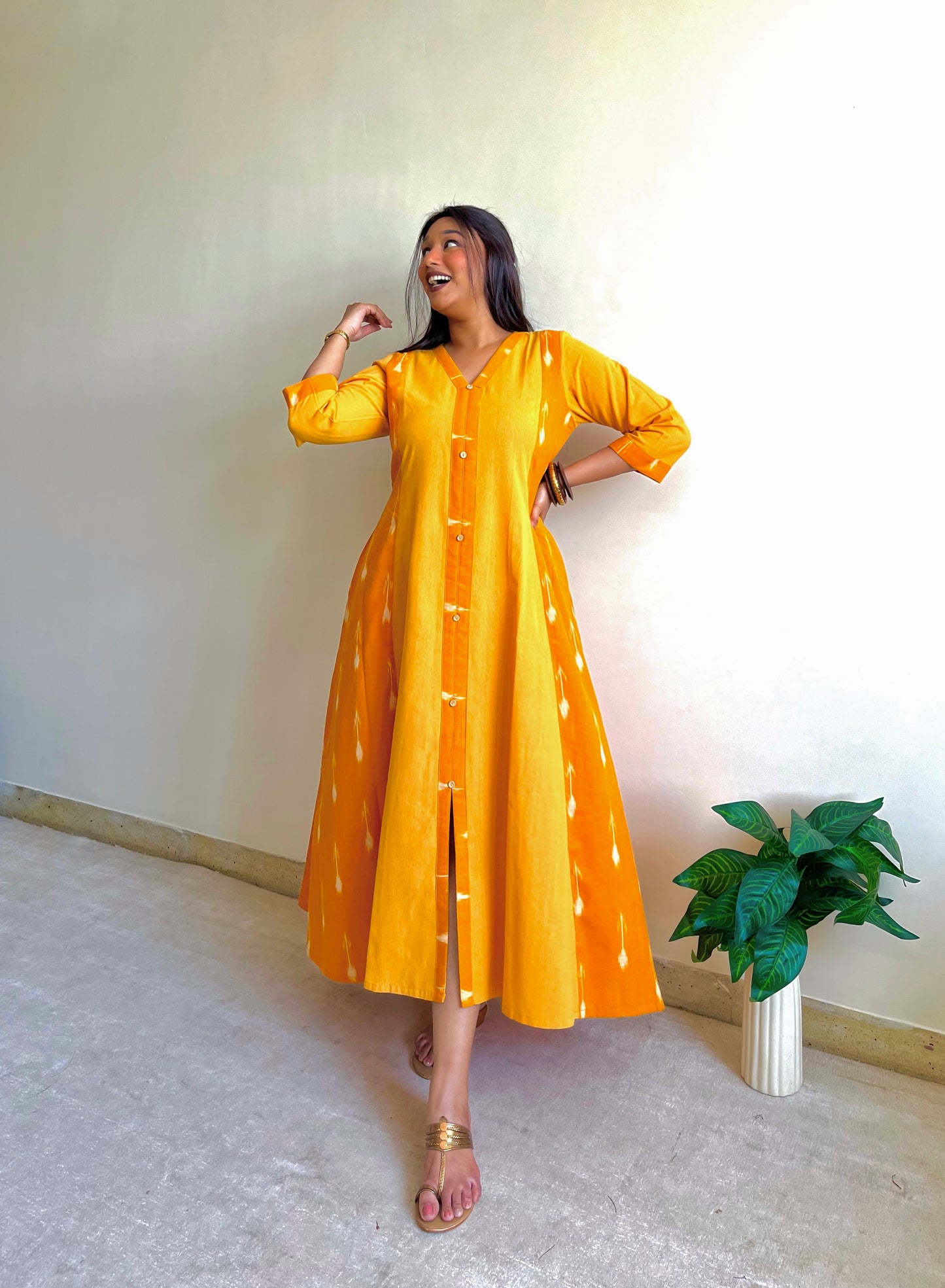 Fiza A-line Patchwork Dress (S)