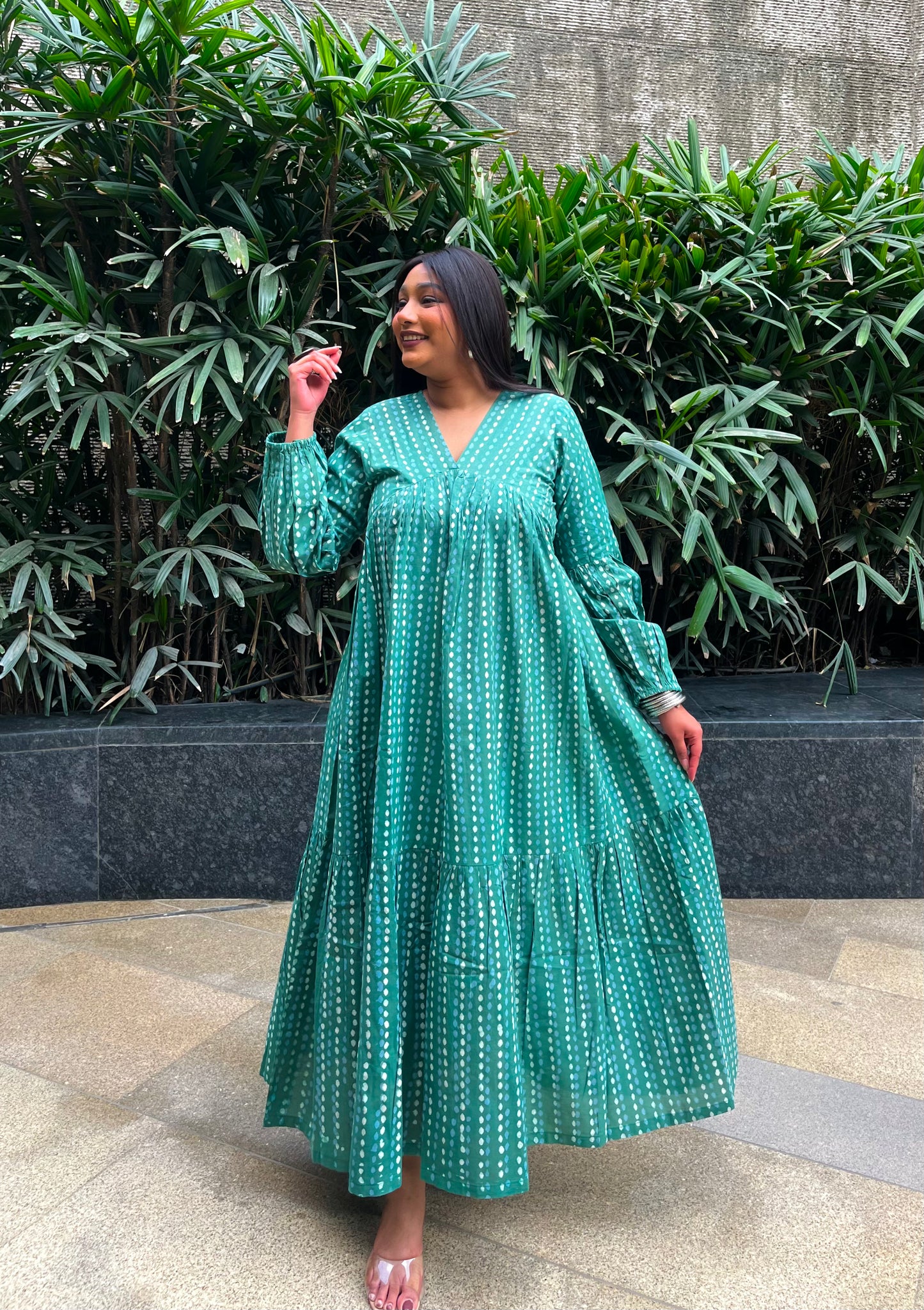 Zenia Mint Tier Dress (S)