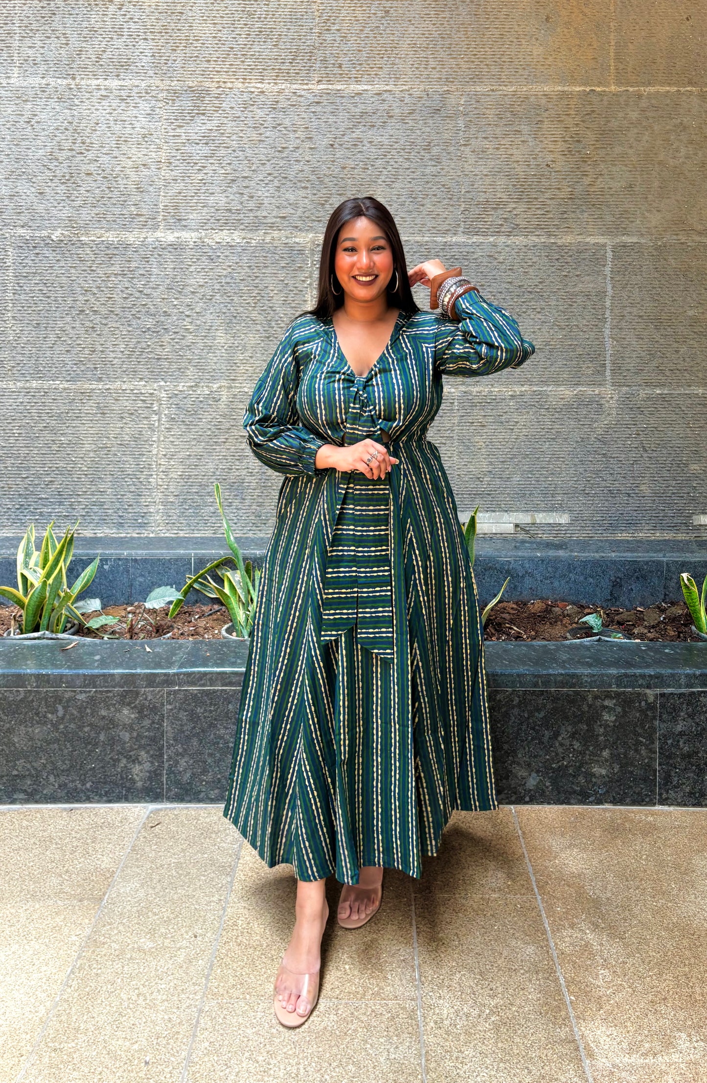 Daphne Green Knot Dress
