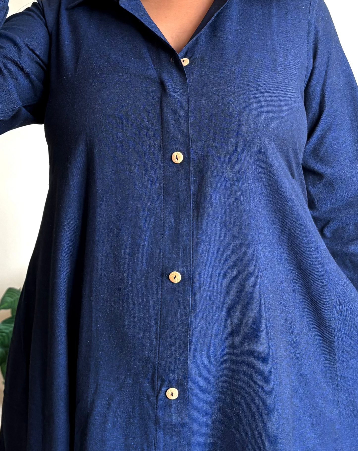 Navy Blue Extra Flare Shirt