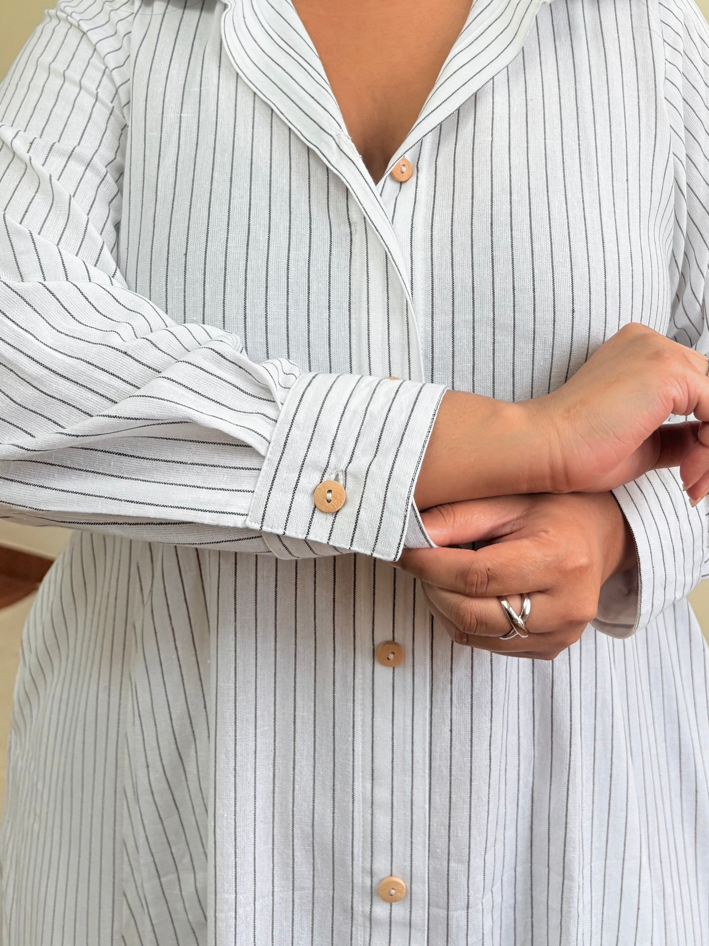 Ivory White Extra Flare Shirt