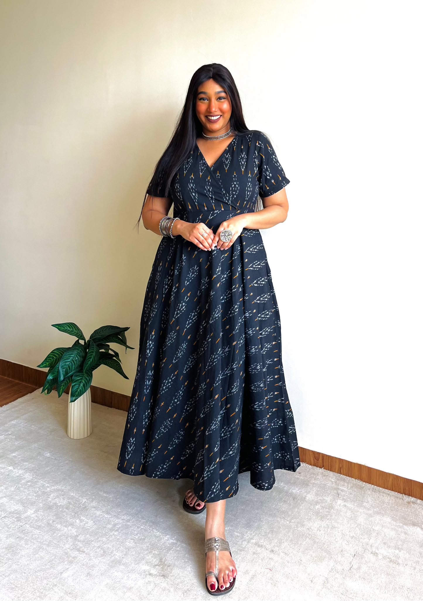 Anika Ikat Wrap Anarkali