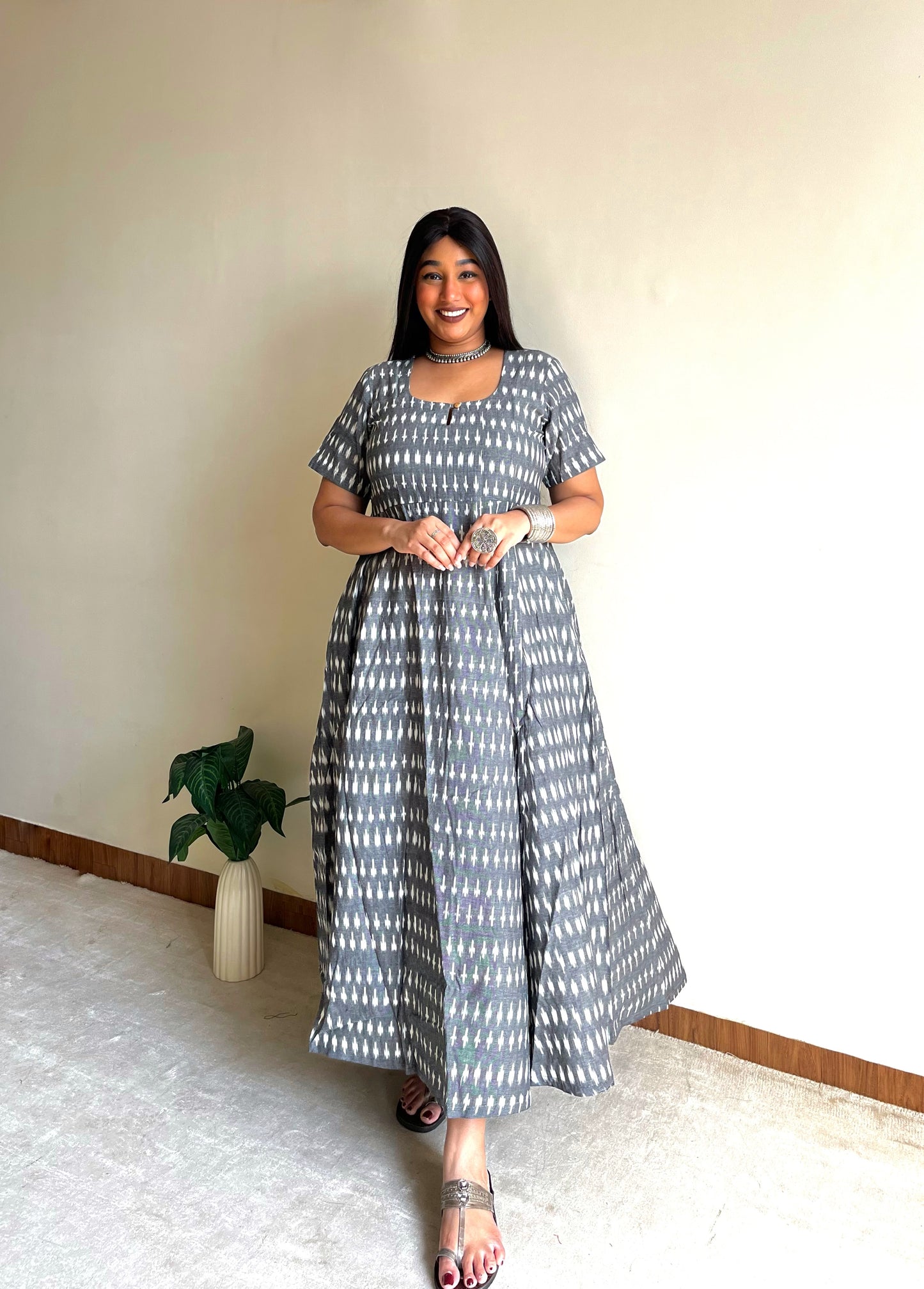 Sahira Grey Flare Dress (S)