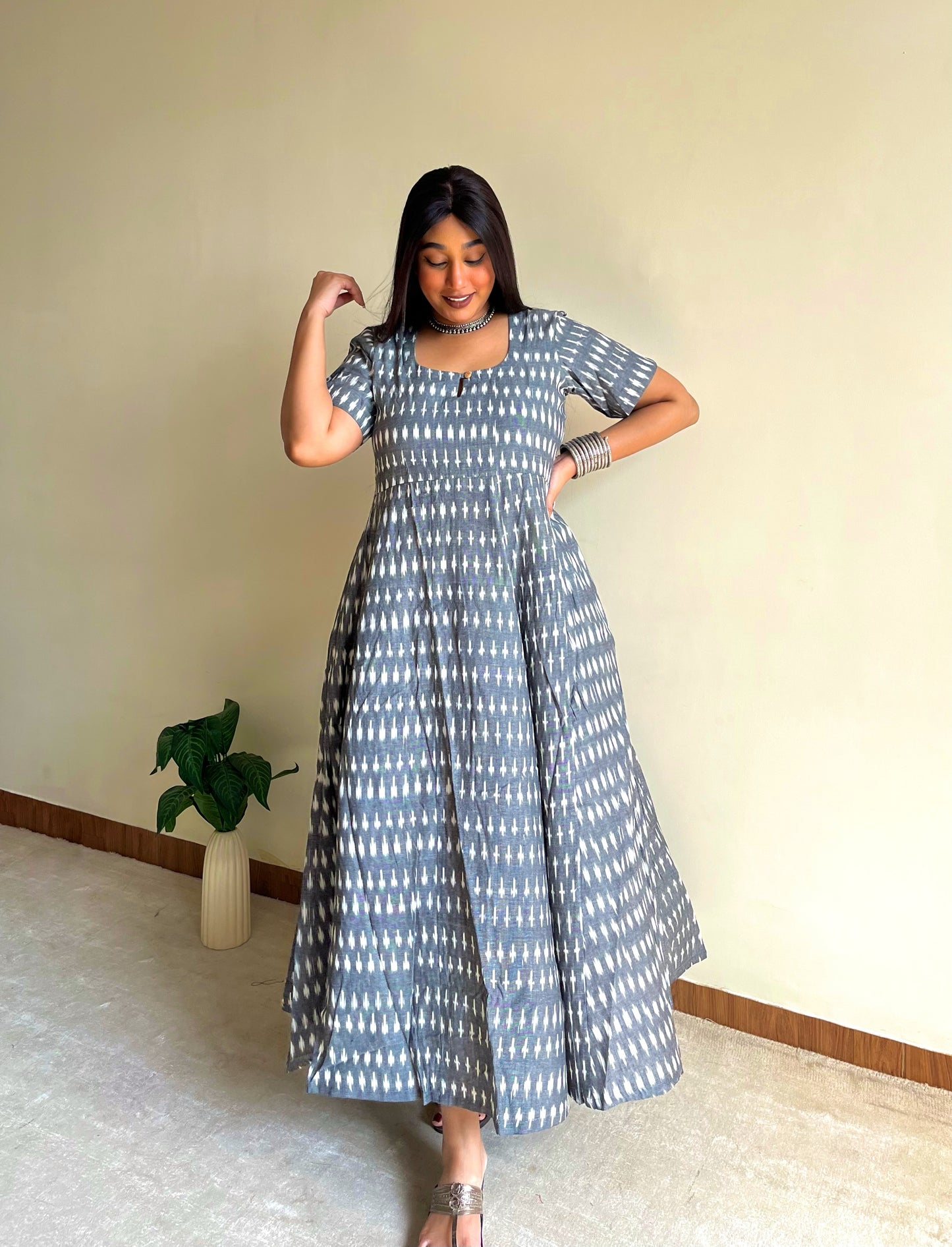 Sahira Grey Flare Dress (S)