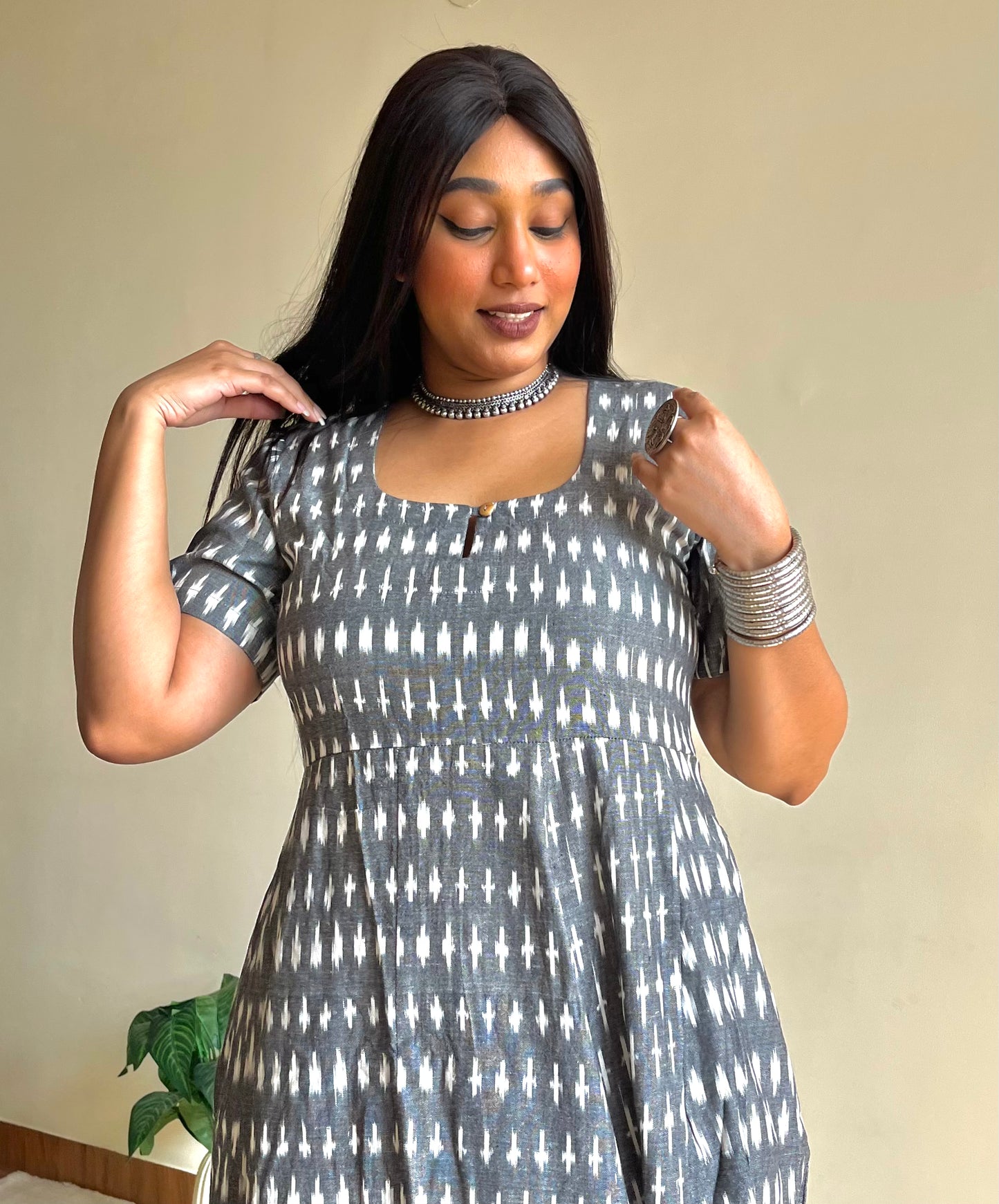 Sahira Grey Flare Dress (S)