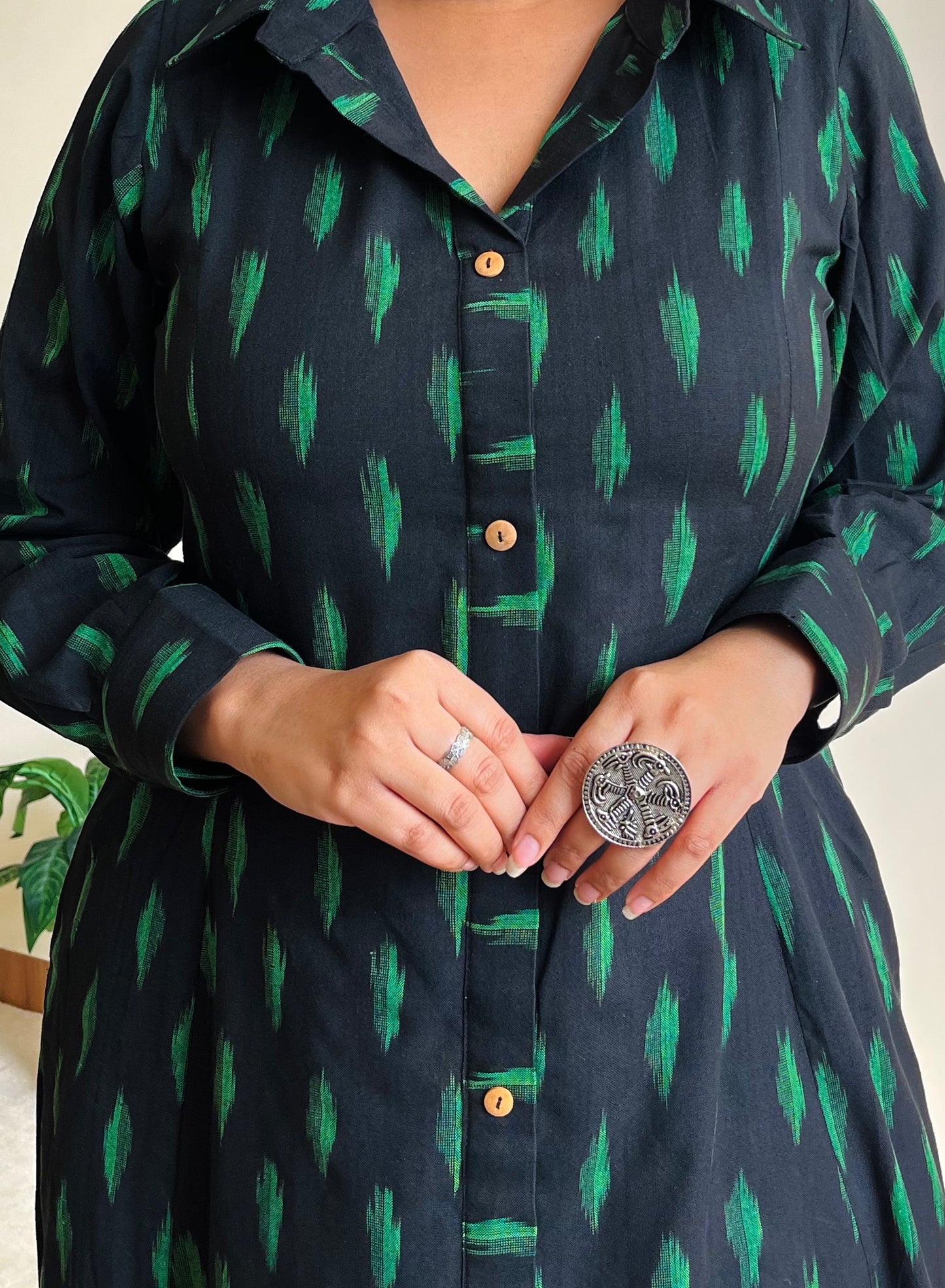 Evergreen A-line Shirt Dress