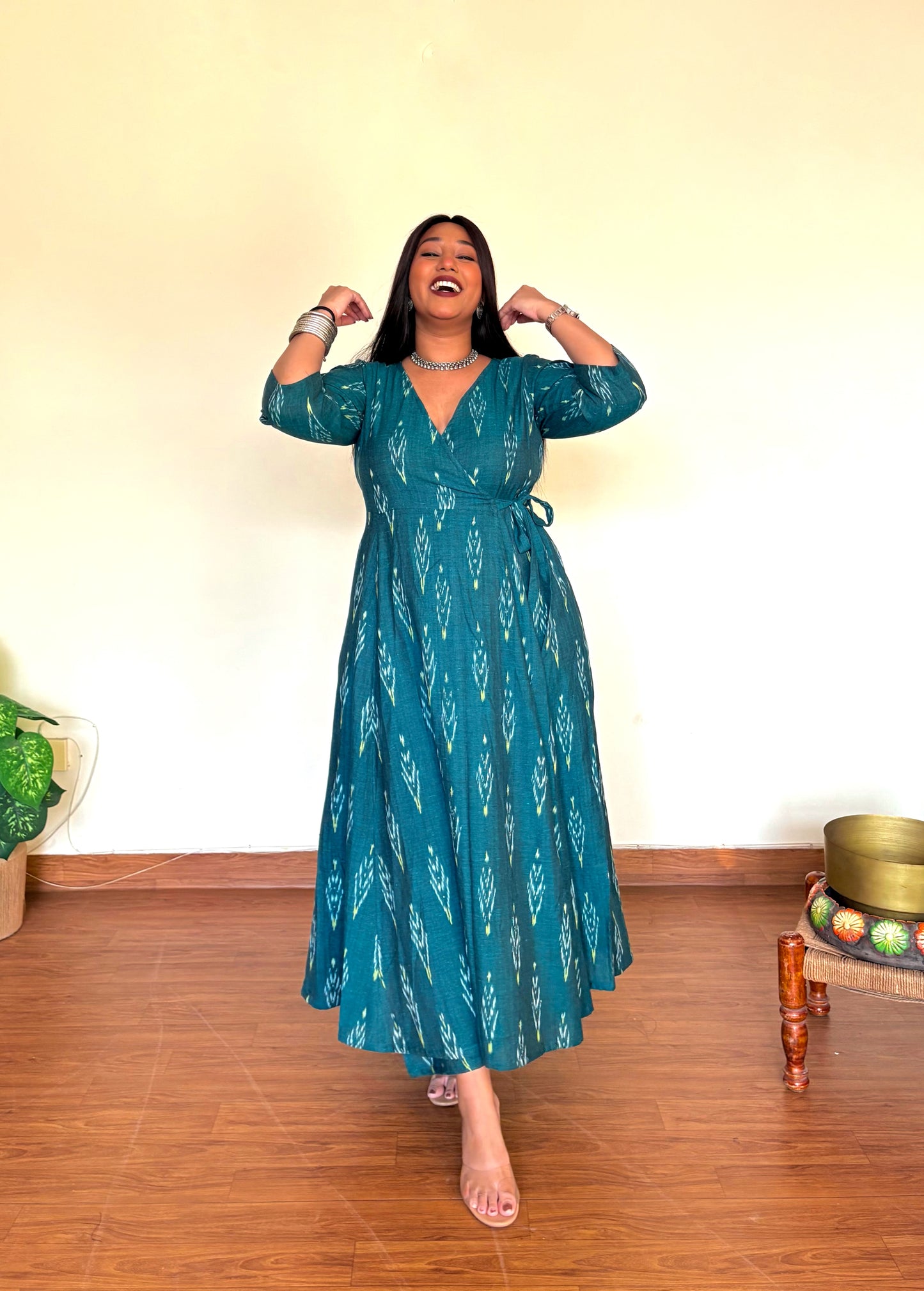 Teal Breeze Wrap Dress