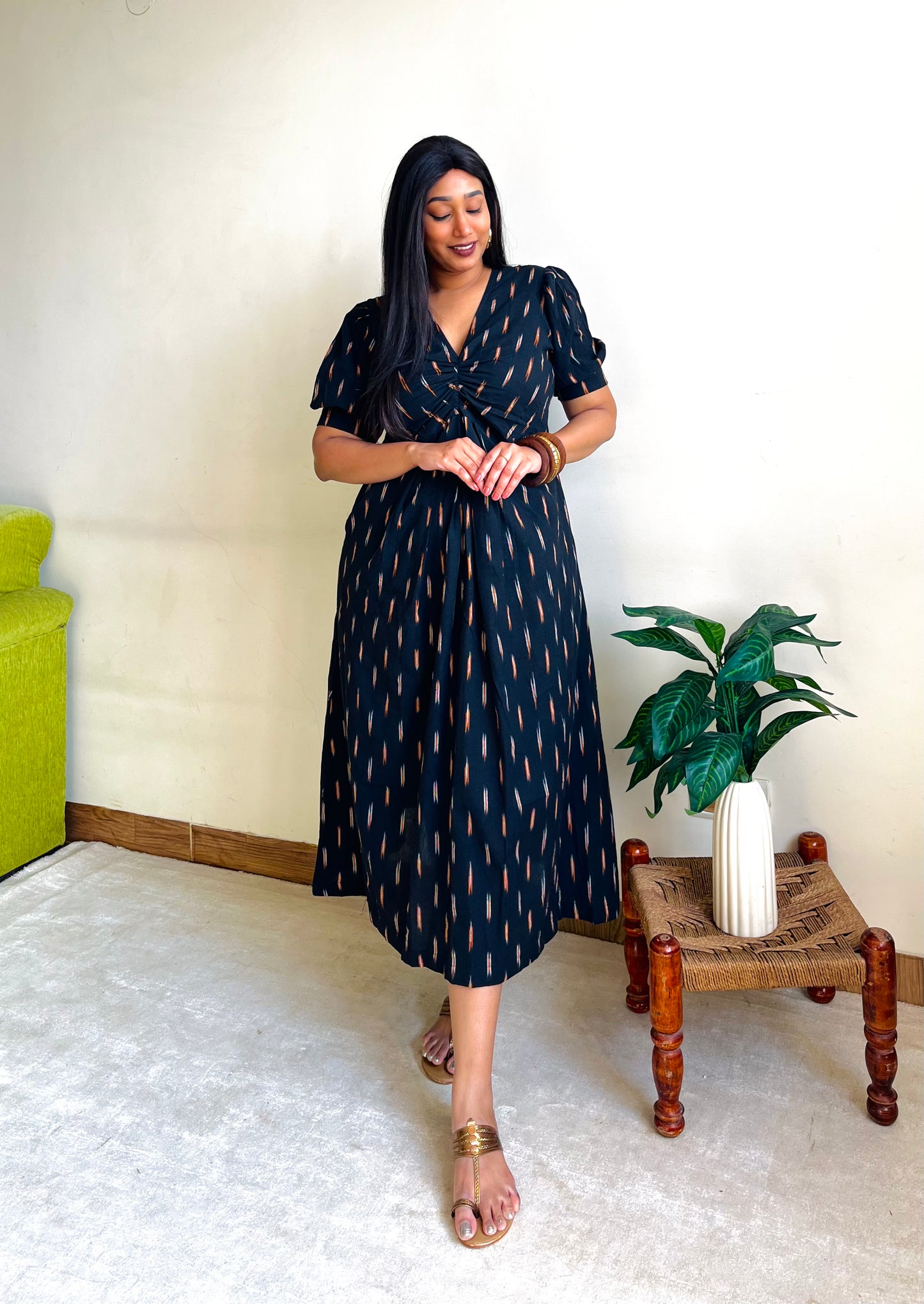 Suhana Black Knot Dress