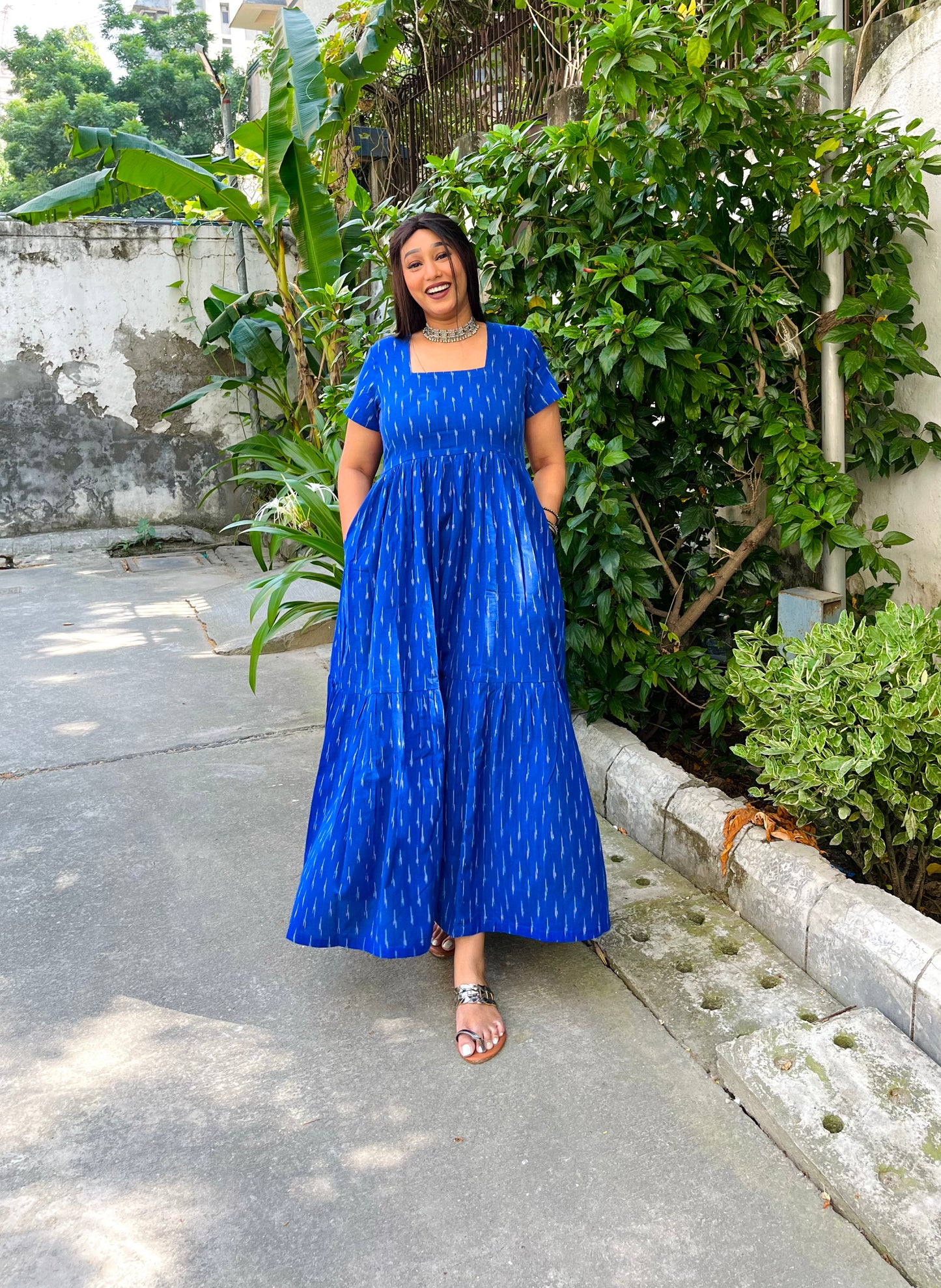 Ink Blue Tier Dress