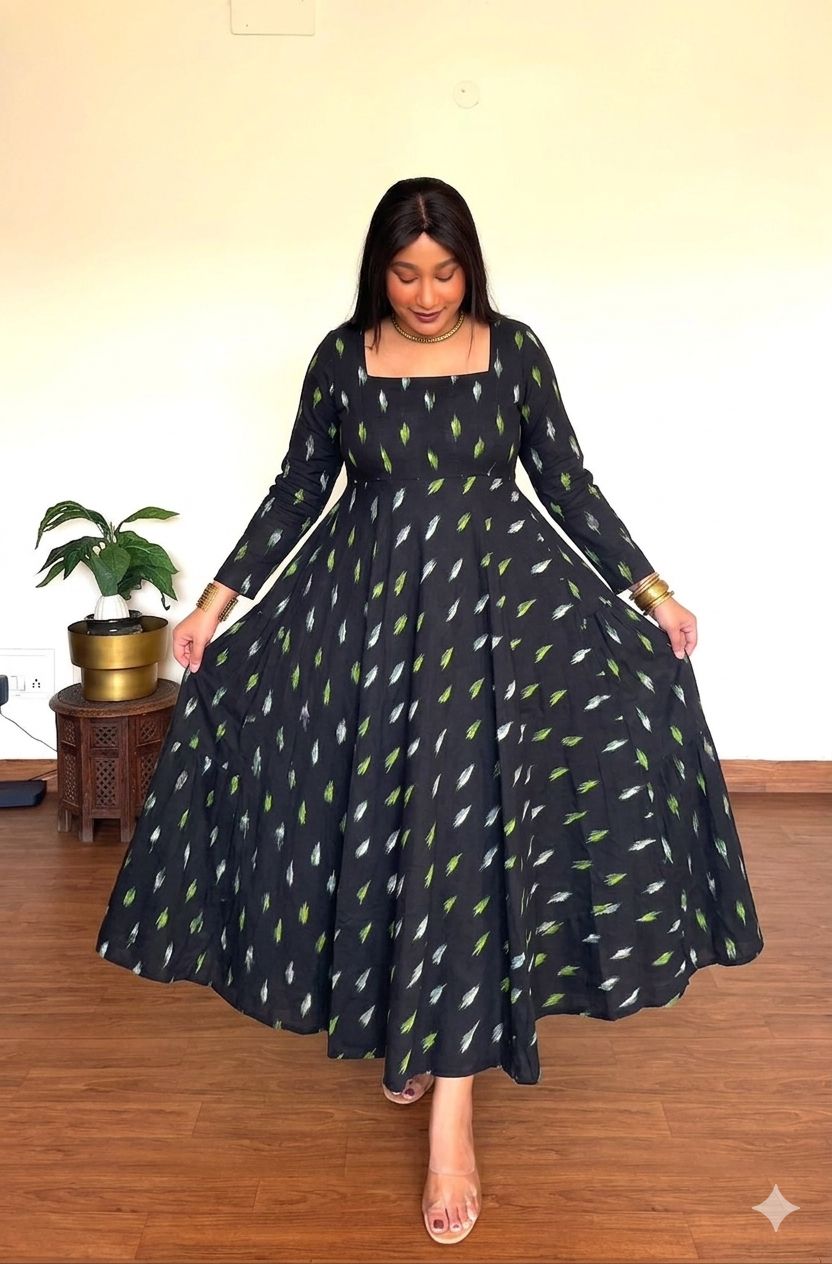 Shafa Black Anarkali