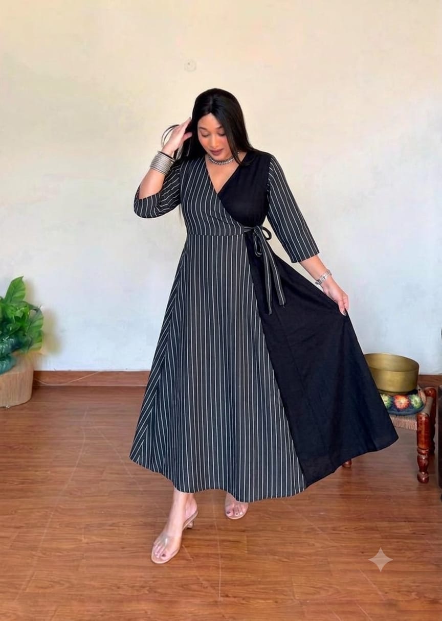 Emma Black Wrap Dress