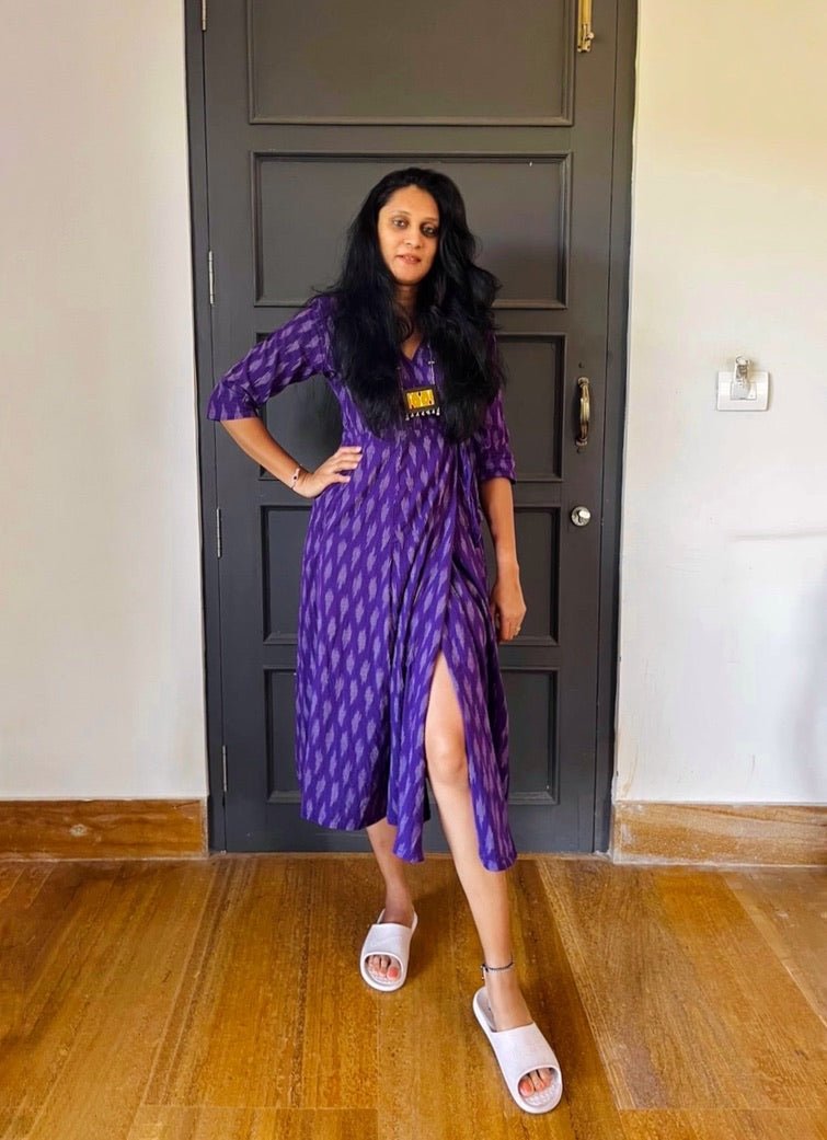 Ayesha Purple Wrap Dress