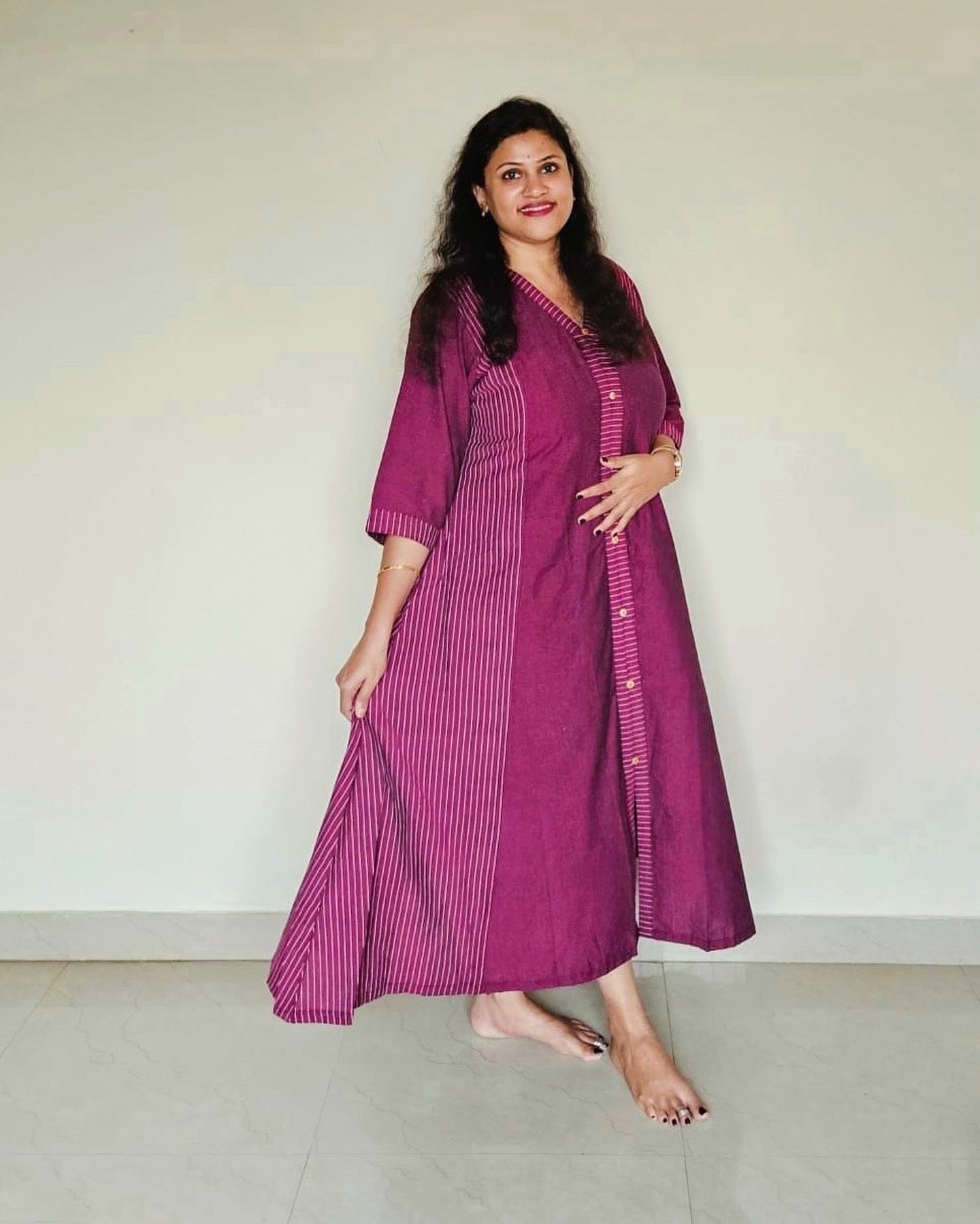 Anaya A-line Patchwork Dress