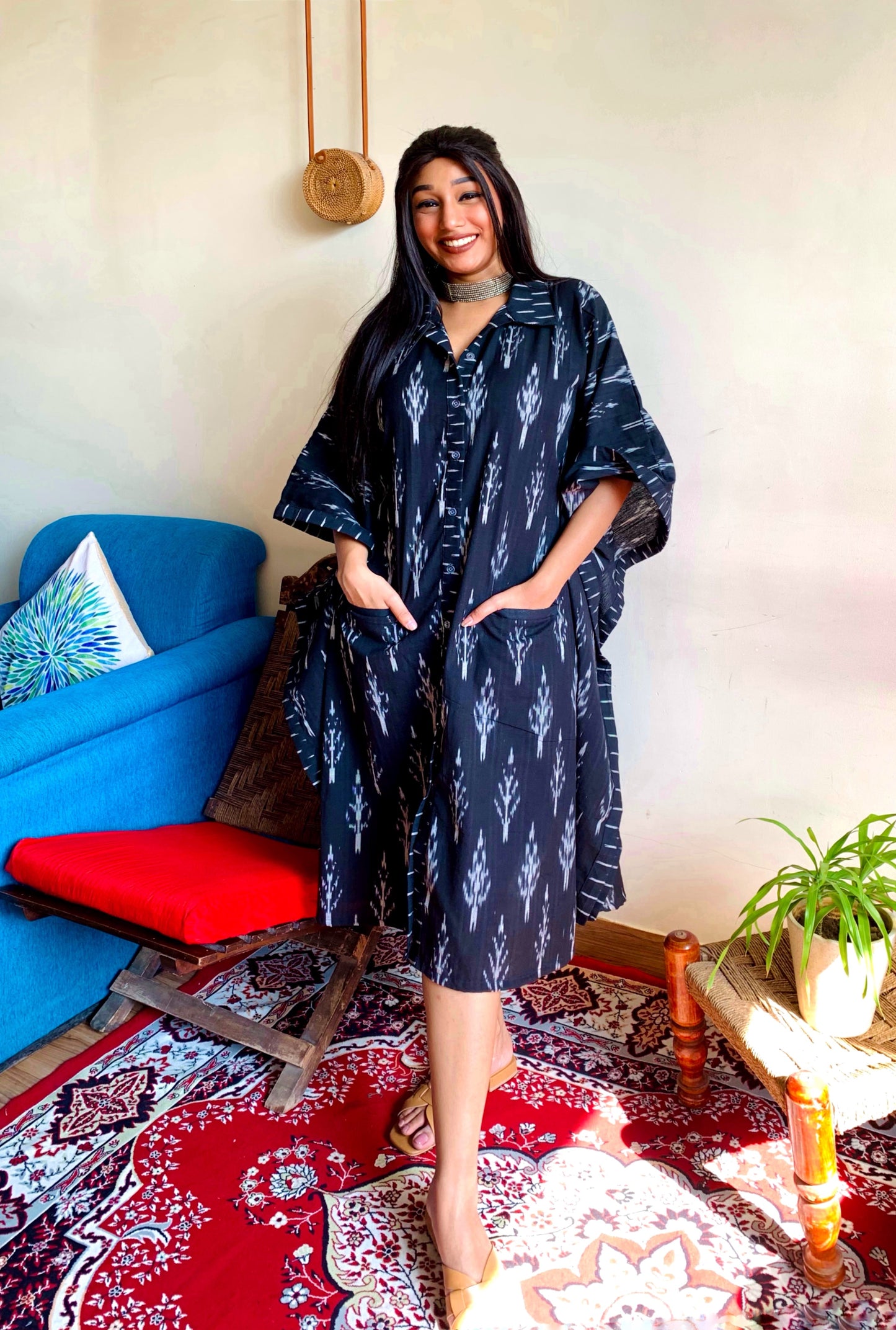 Aria Ikkat Shirt Kaftan