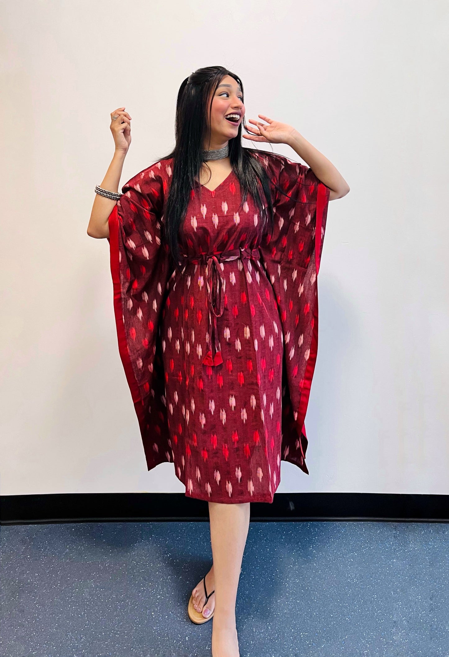 Mahira Ikkat Kaftan