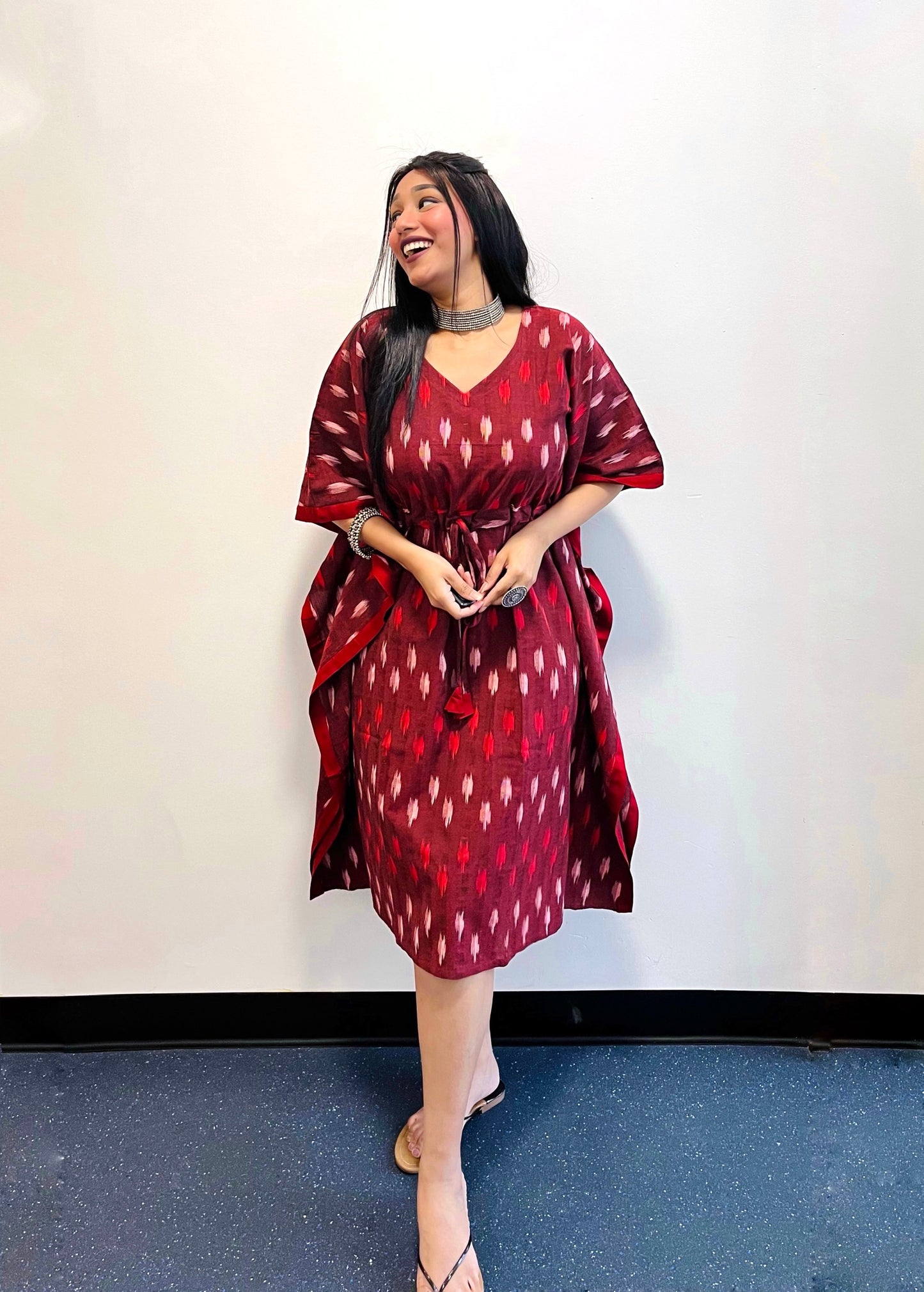 Mahira Ikkat Kaftan