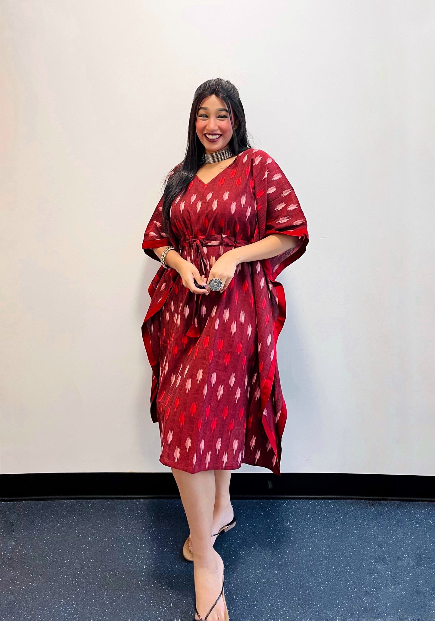 Mahira Ikkat Kaftan