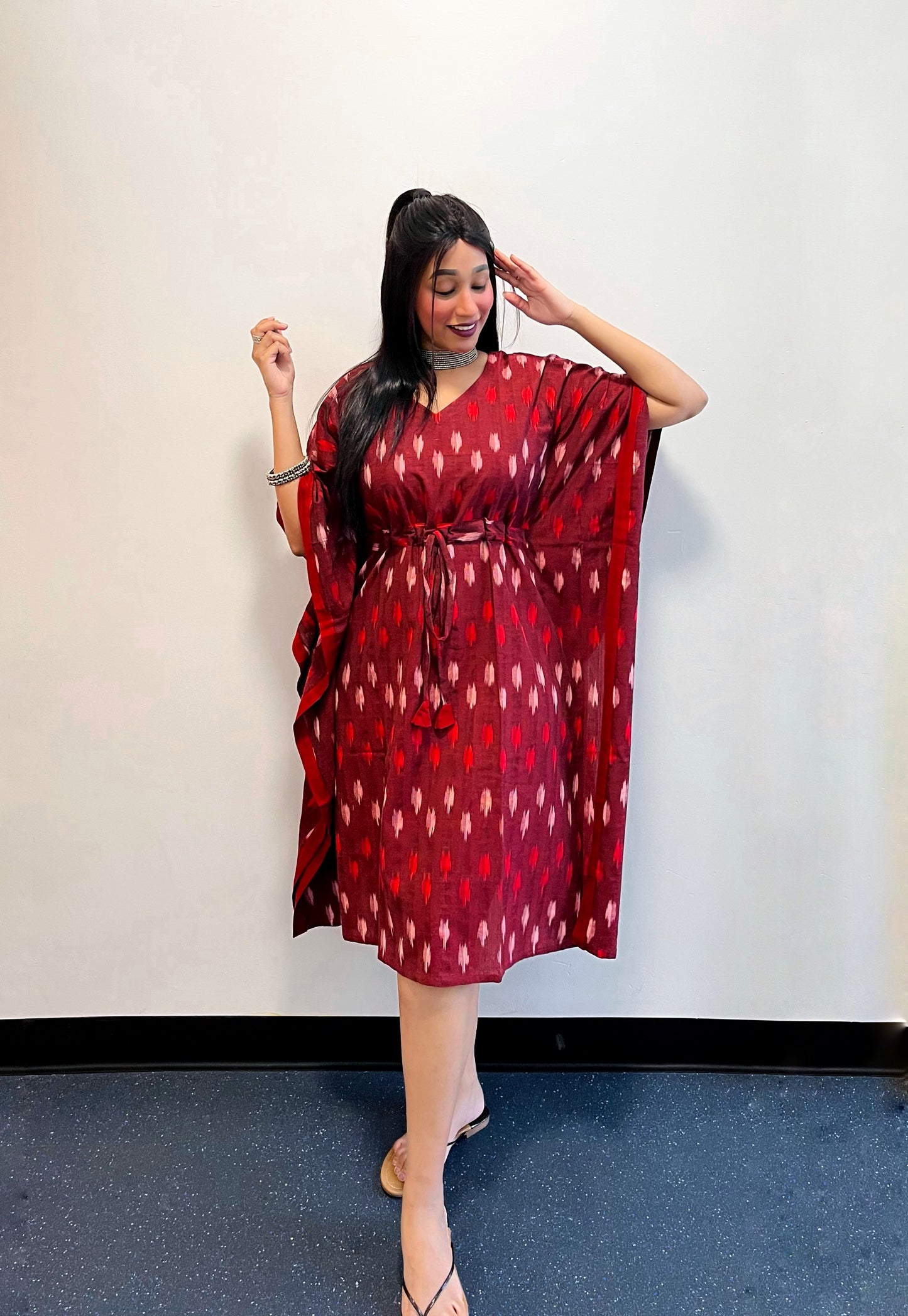 Mahira Ikkat Kaftan