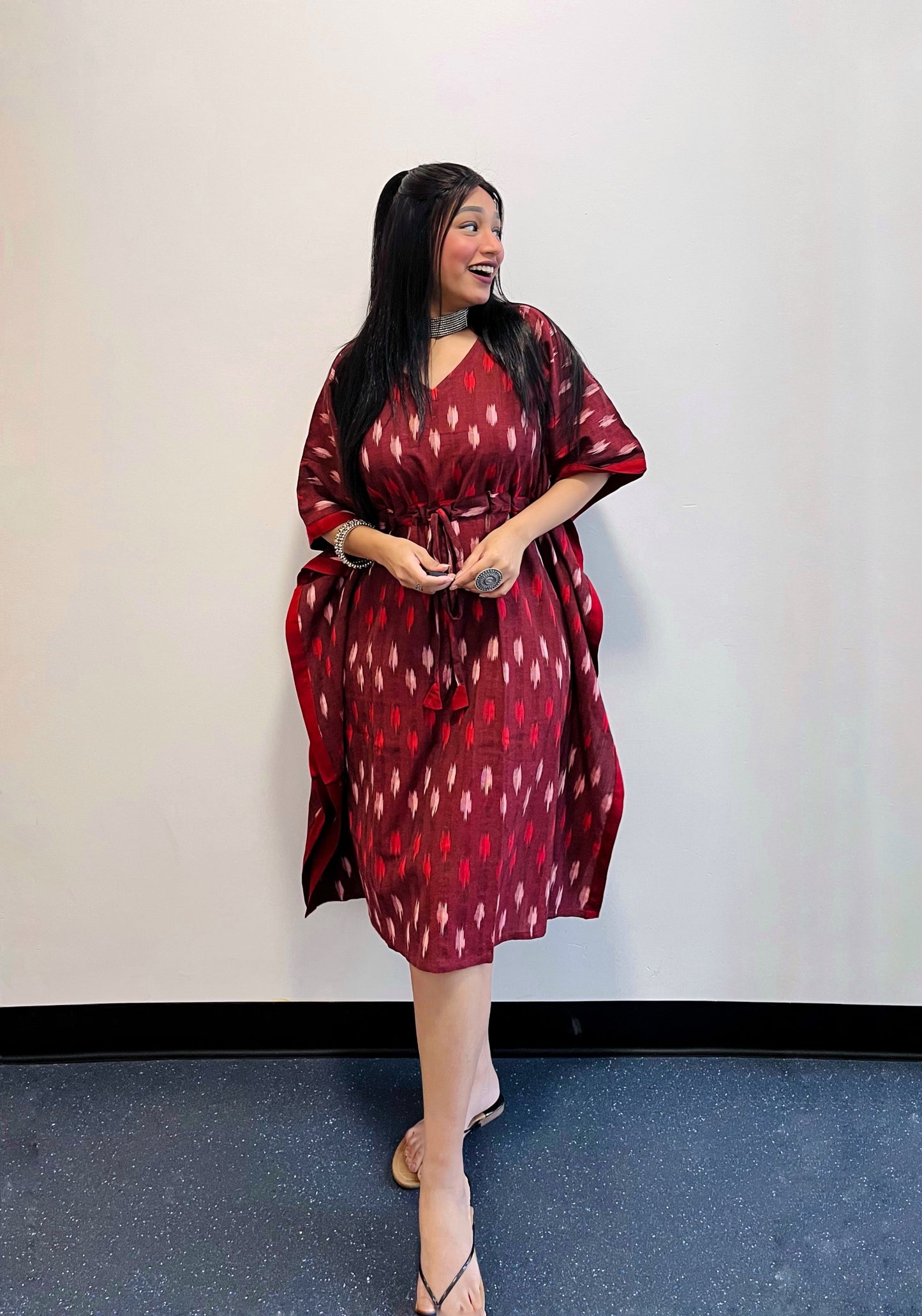 Mahira Ikkat Kaftan