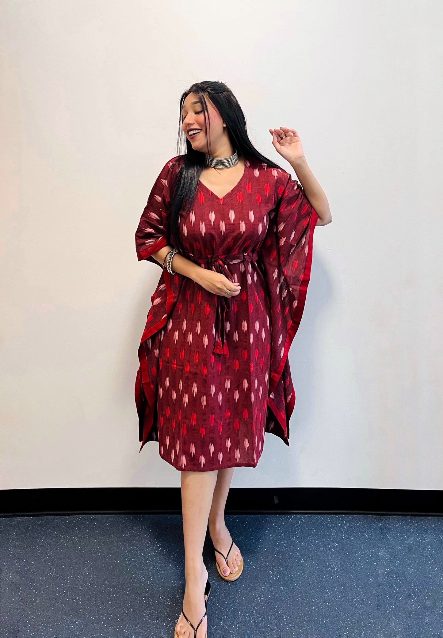 Mahira Ikkat Kaftan