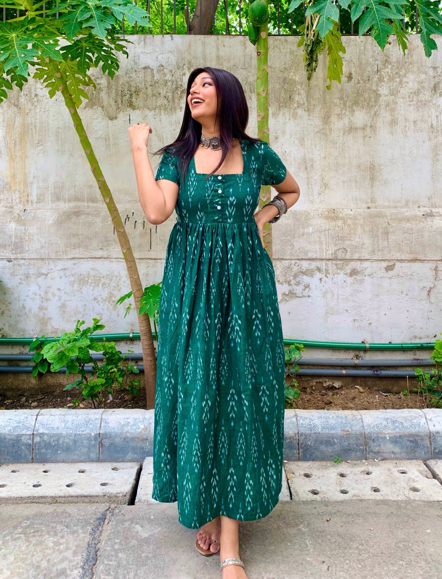 Sharwari Green Maxi Dress