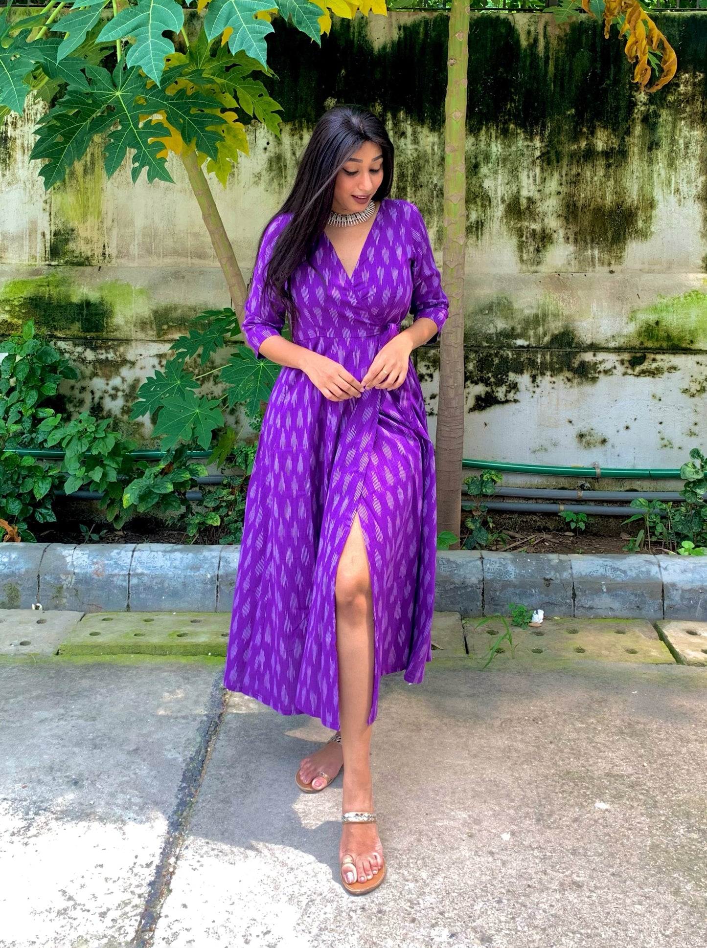 Ayesha Purple Wrap Dress