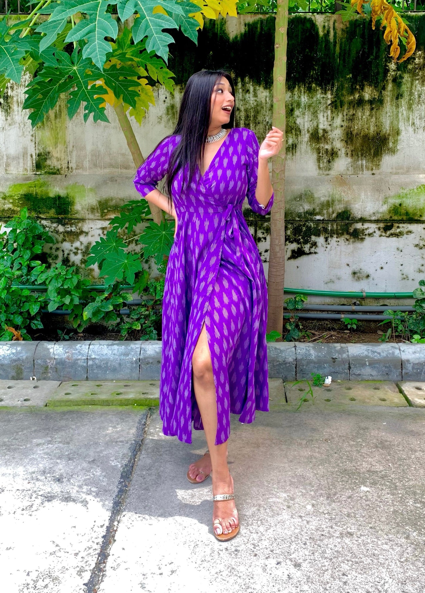 Ayesha Purple Wrap Dress