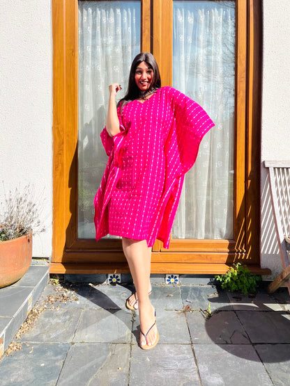 Gulabi Kantha Kaftan (S)
