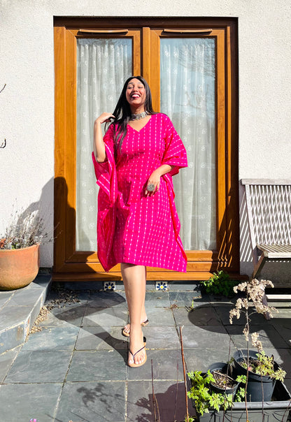 Gulabi Kantha Kaftan (S)