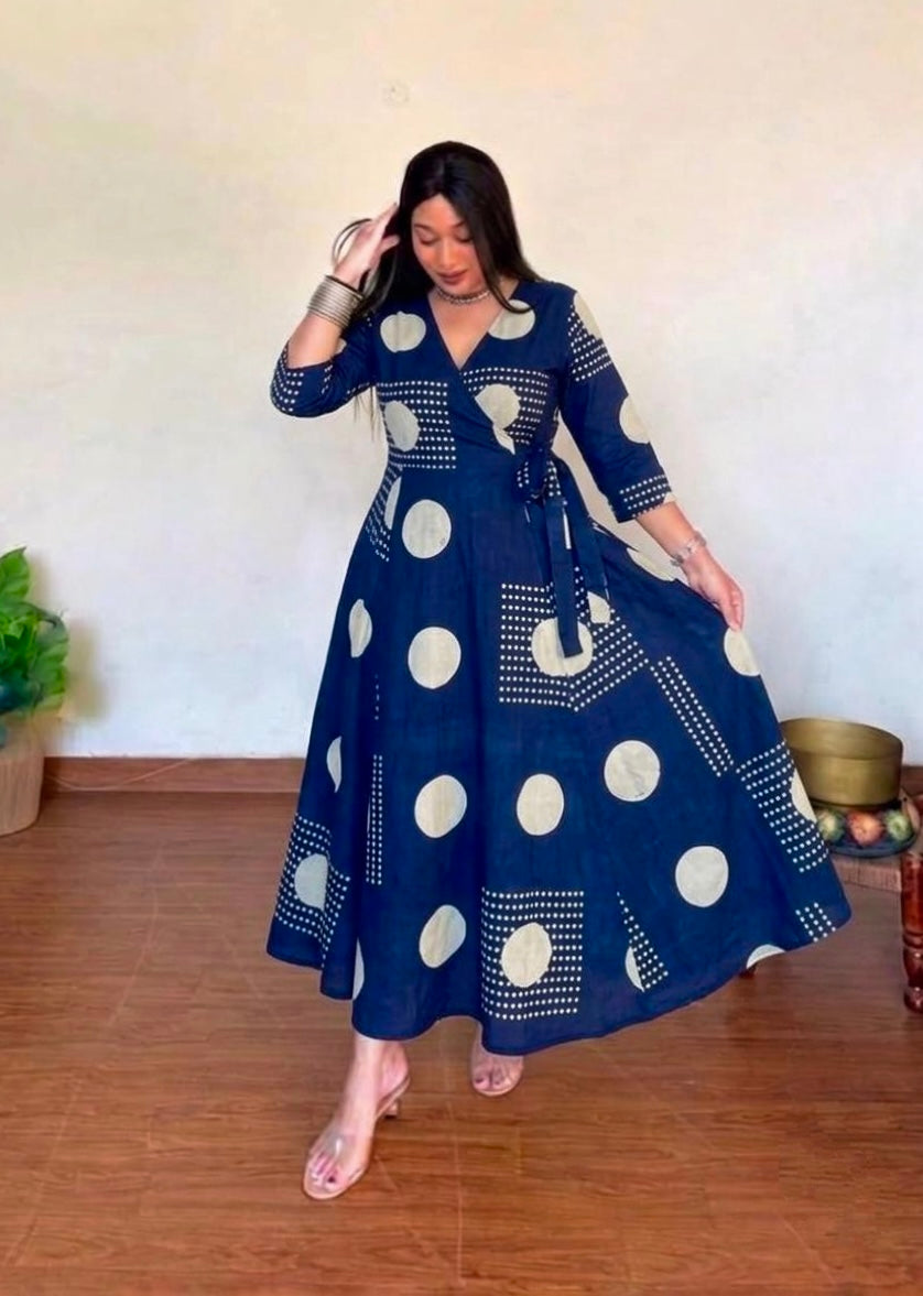 Anaya Indigo Wrap Dress
