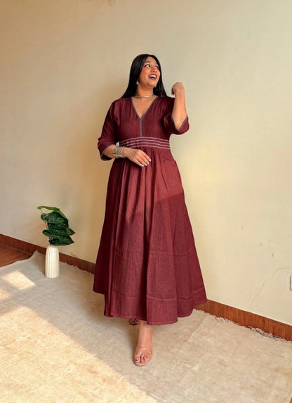 Tia Ikat Fit & Flare Dress